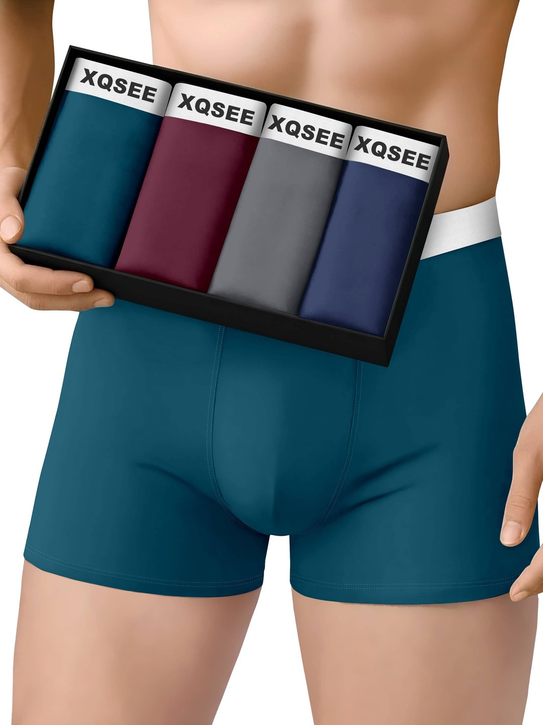 XQSEE Pack of 4 Solid Trunks