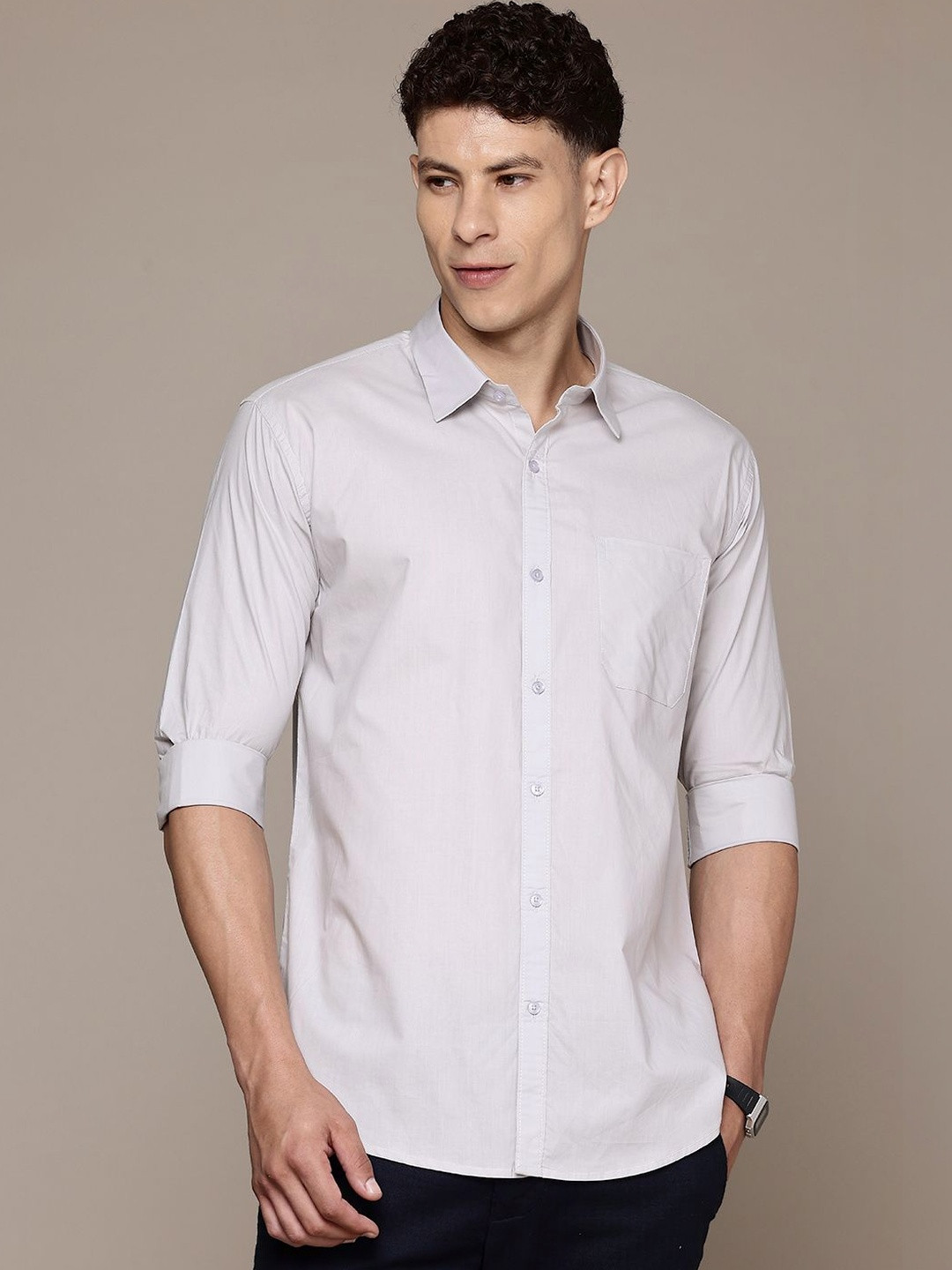 R.Code by The Roadster Life Co. Men Slim Fit Casual Shirt