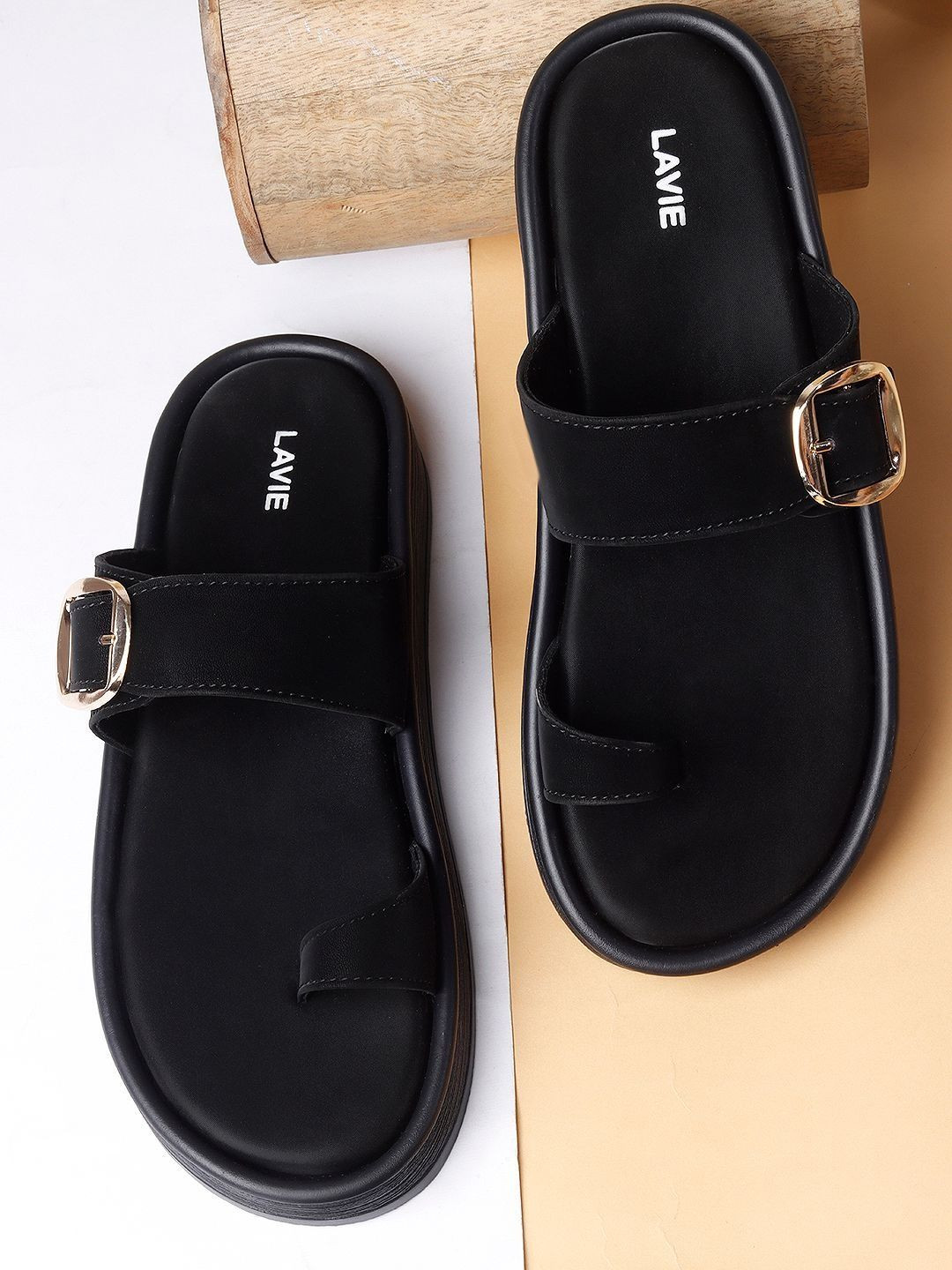 Lavie Women One Toe Flats with Buckles