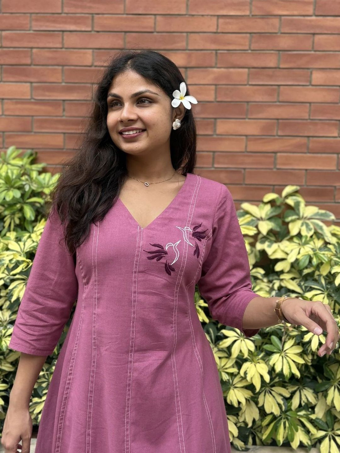 Niyatee Ethnic Motifs Embroidered A-Line Midi Dress