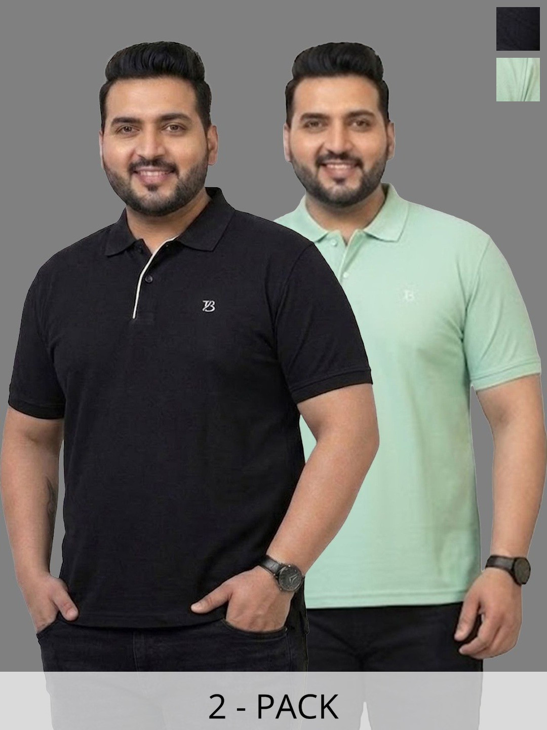 GEE 5 Men Brand Logo 2 Polo Collar T-shirt