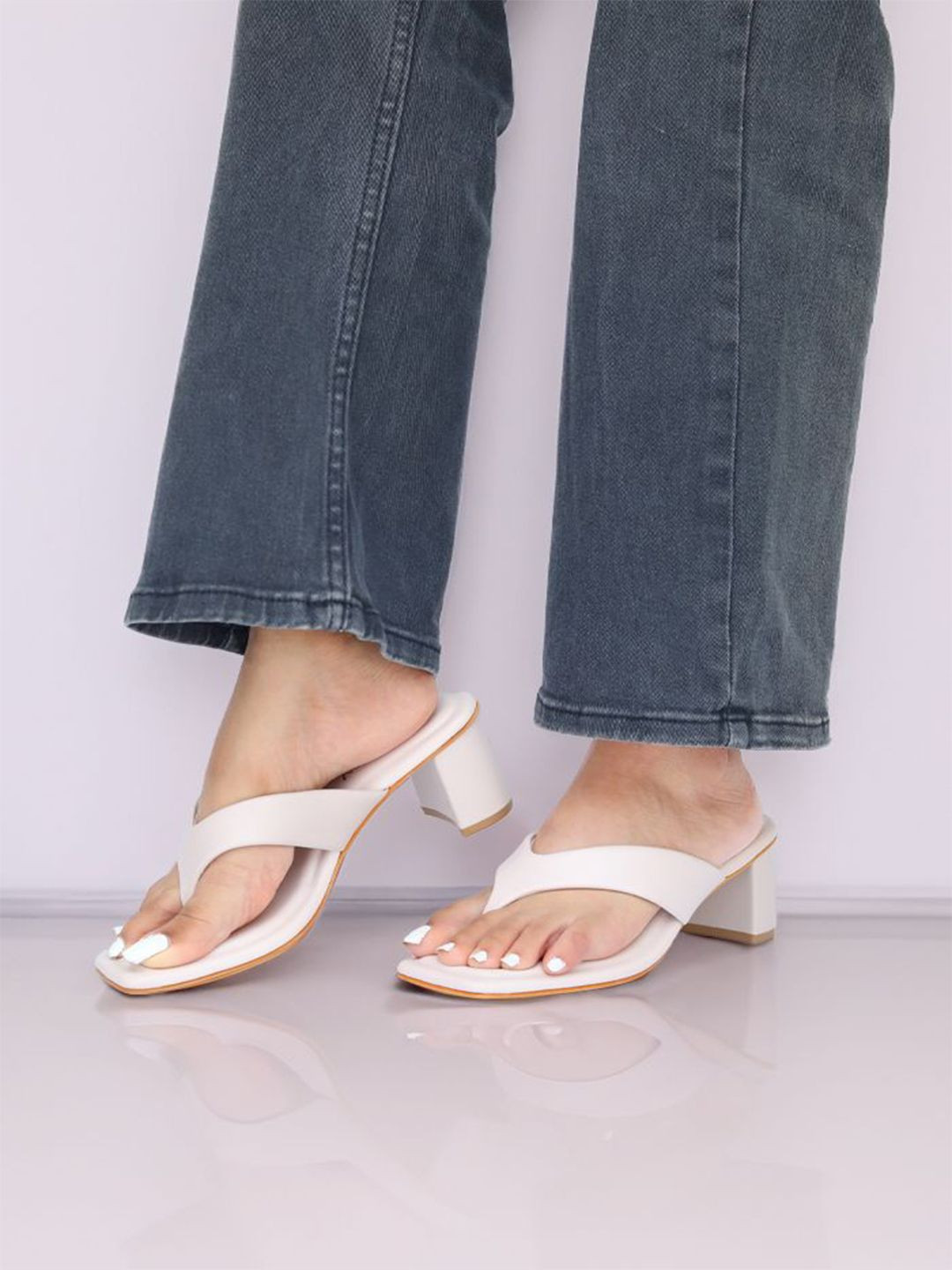Monrow Serena Women Open Toe Block Heel Sandals