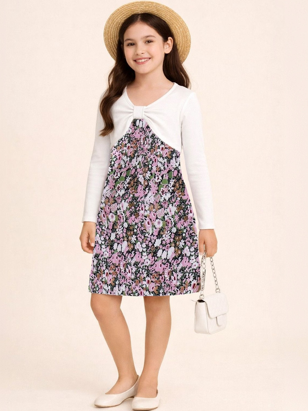 VOGAAN JUNIOR Floral Print A-Line Dress