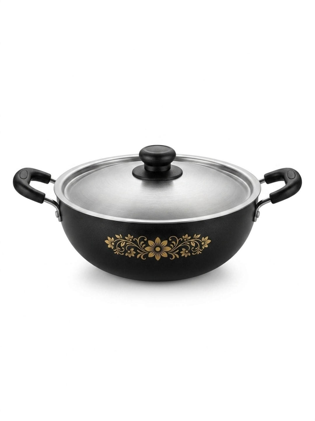 cookpro Black Induction Base Cast Iron Kadhai and Wok