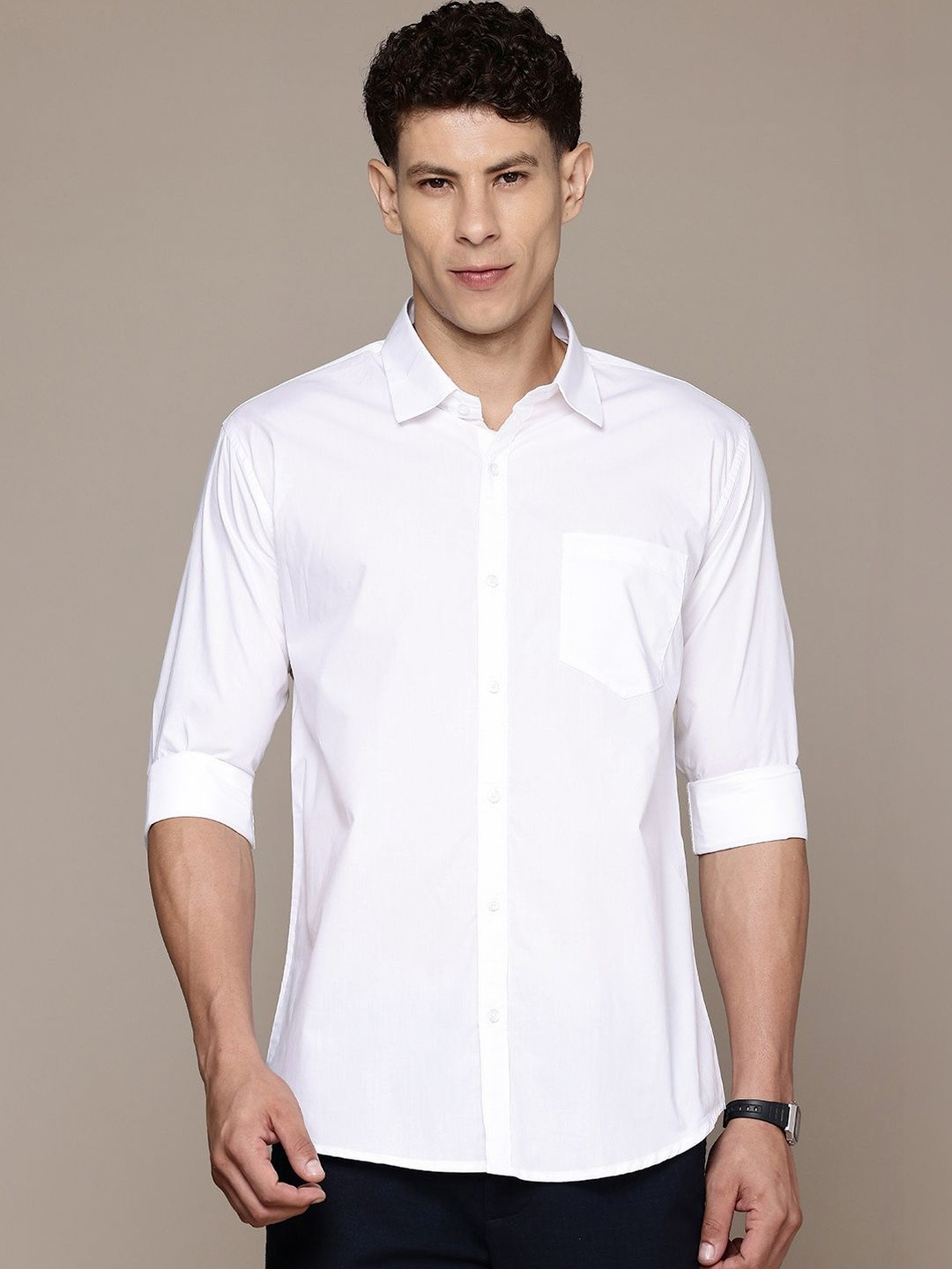 R.Code by The Roadster Life Co. Men Slim Fit Casual Shirt