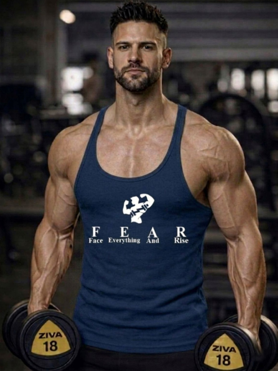 LOTHRIC Printed Gym Vest