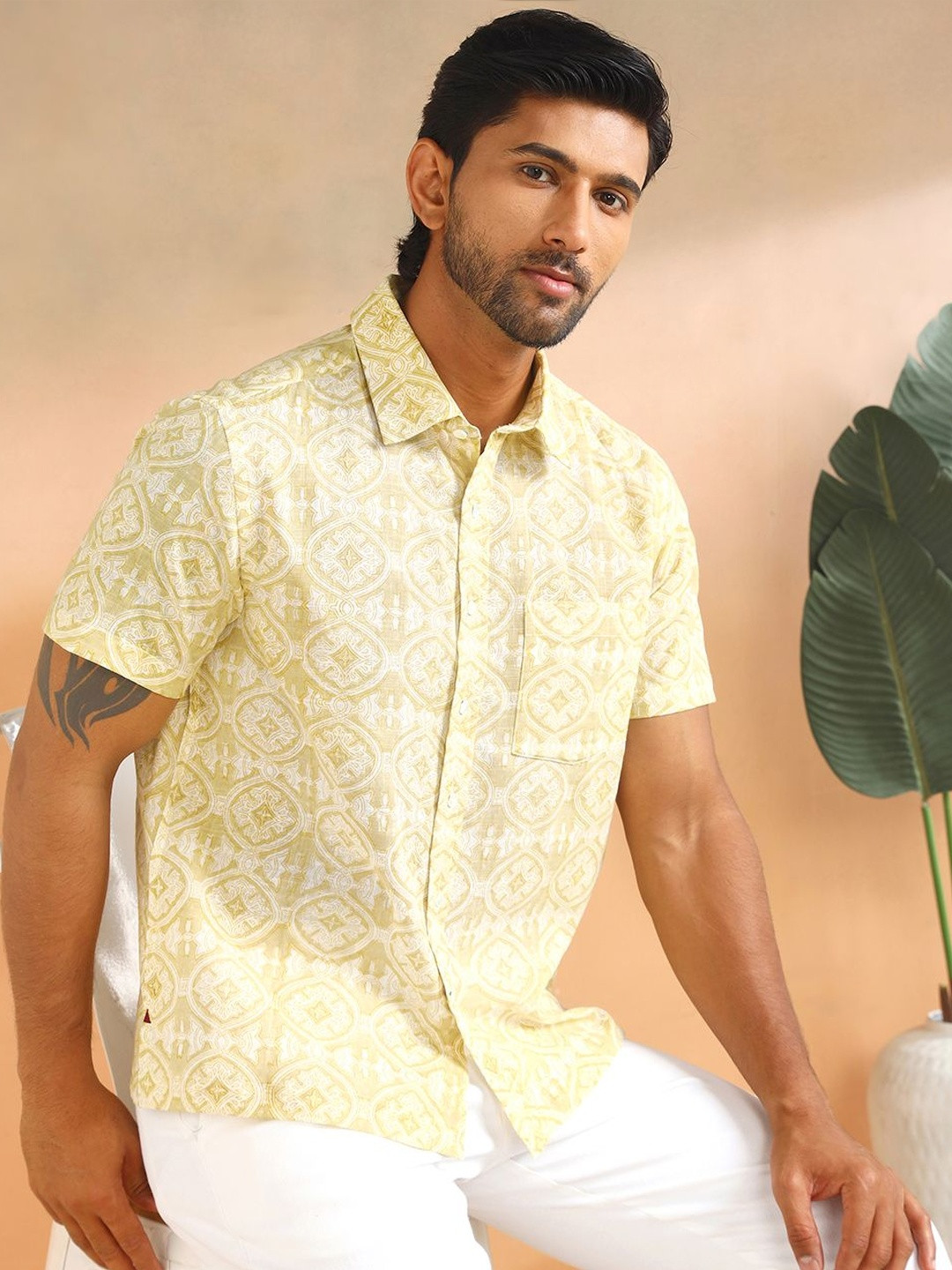 Fabindia Men Printed Casual Shirt
