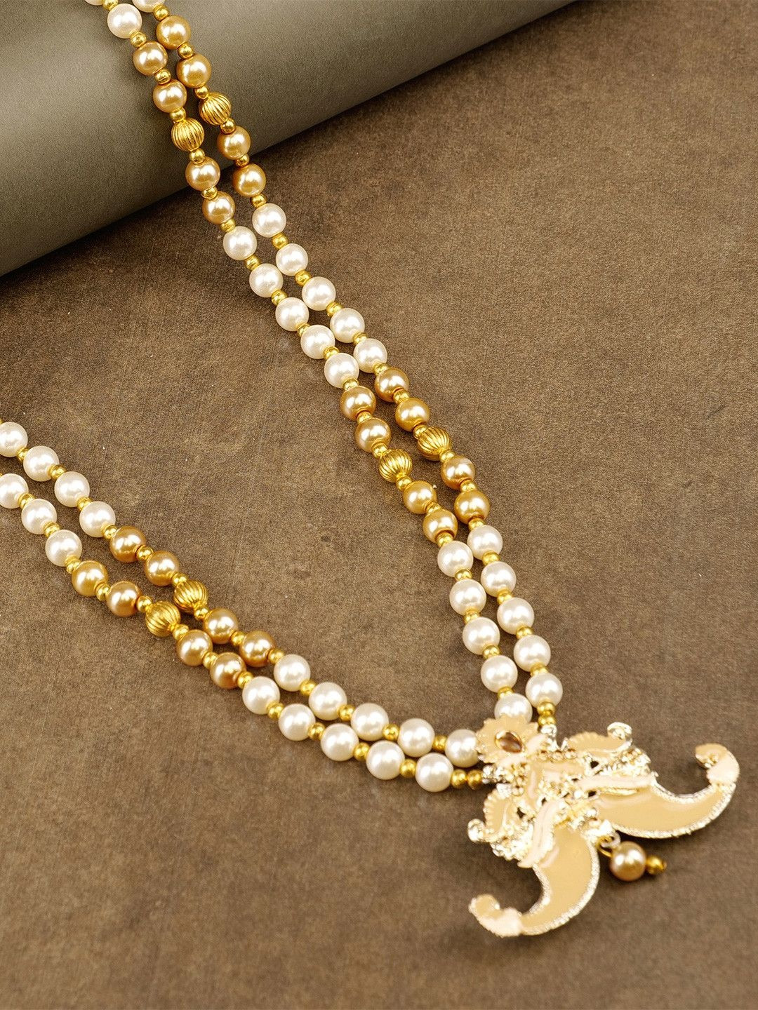 JIYANSHI FASHION Pearl Groom Sherwani Mala