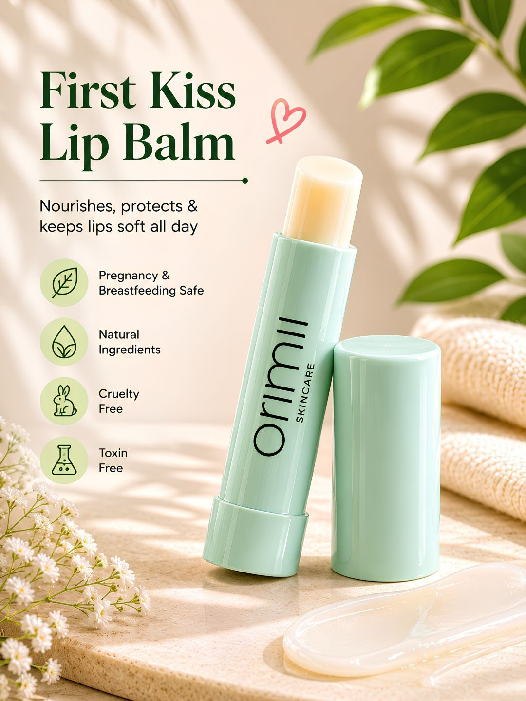 Orimii First Kiss Lip Balm For Moisturizing Dry Lips -4.5 g