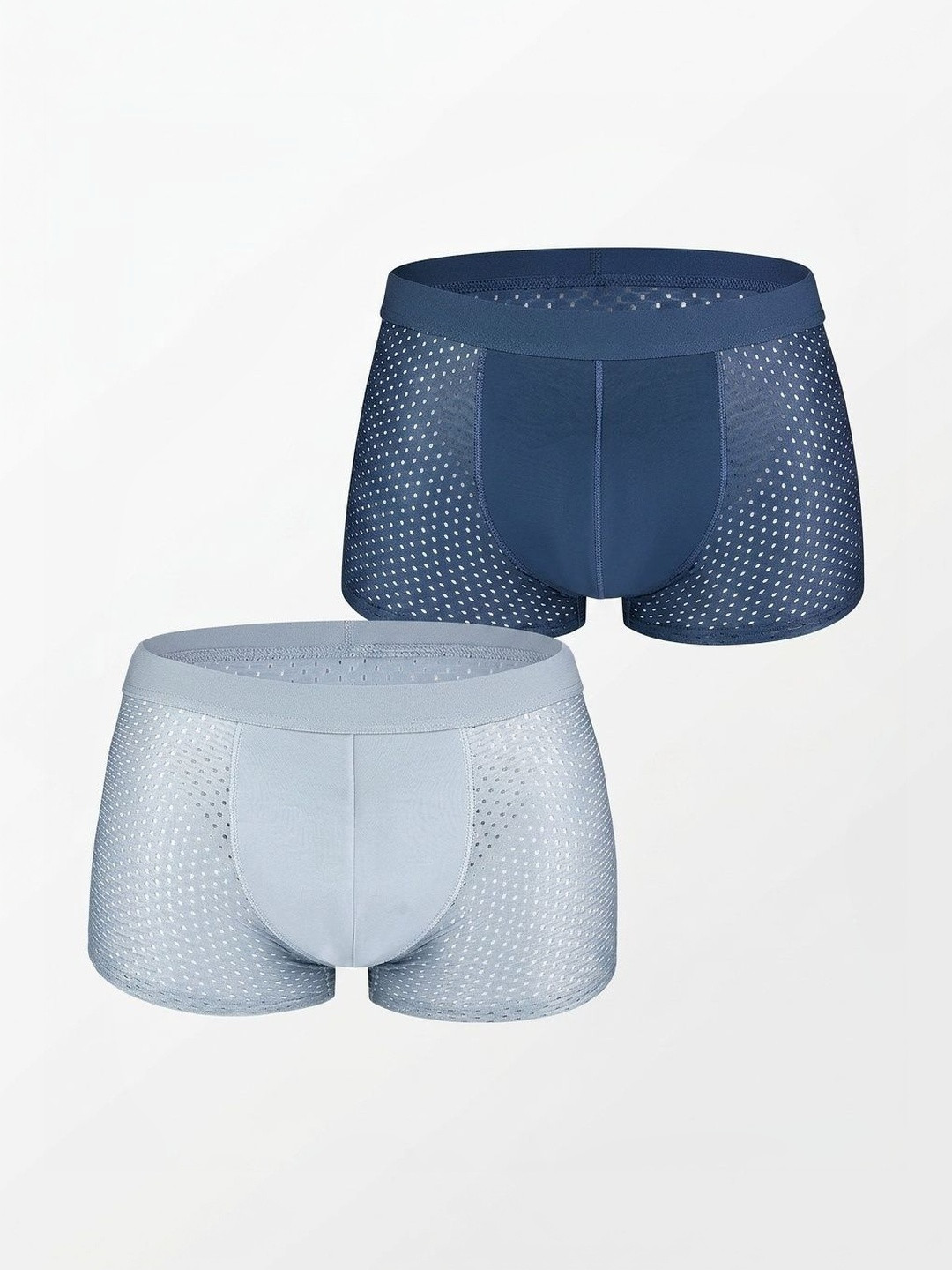 ASJAR Pack Of 2 Mid-Rise Cotton Short Boxer Briefs - 2 Brief Dot-2L