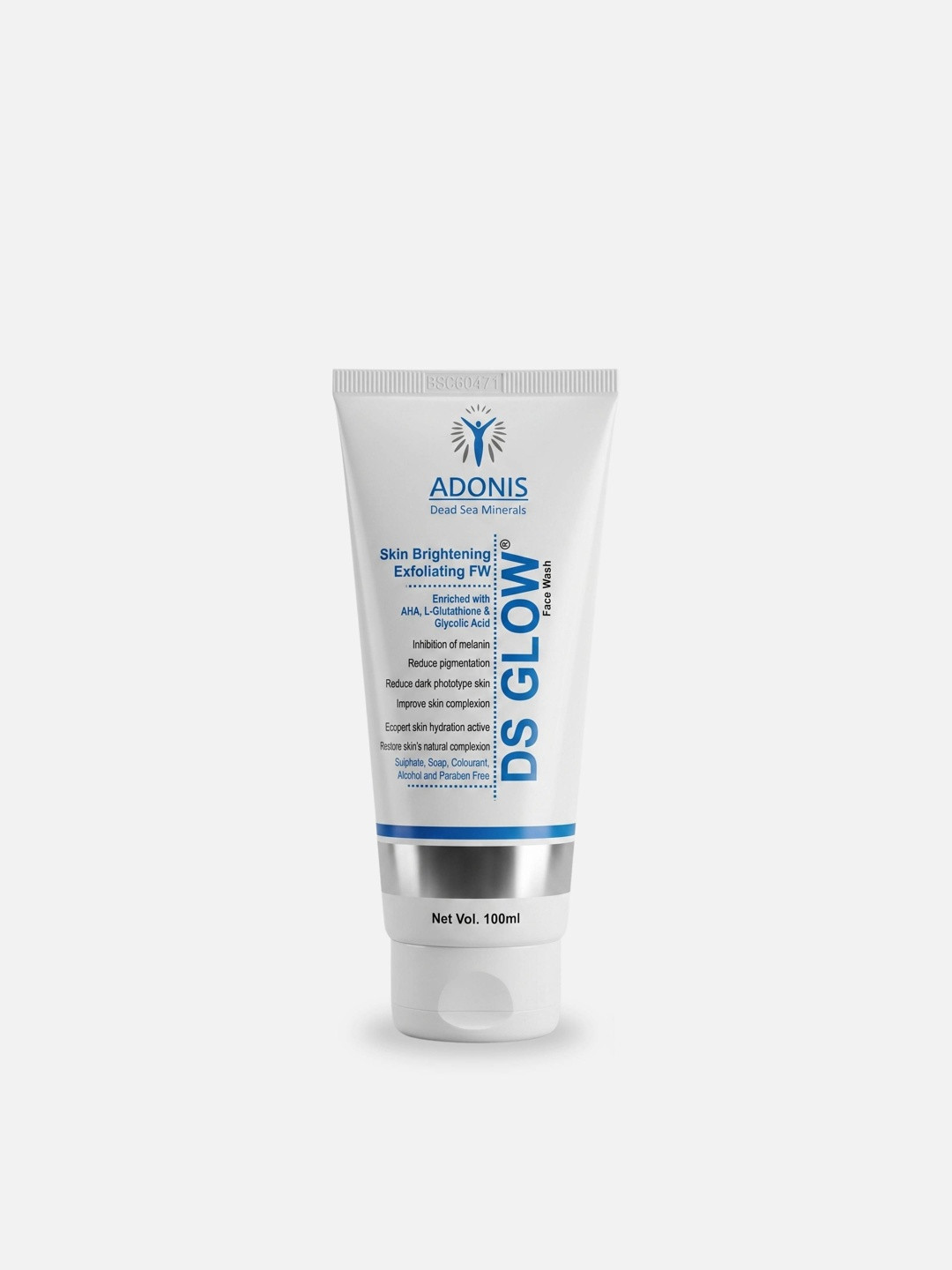 Adonis DS Glow Facewash with Glutathione & Glycolic Acid for Bright Even Tone Skin 100ml