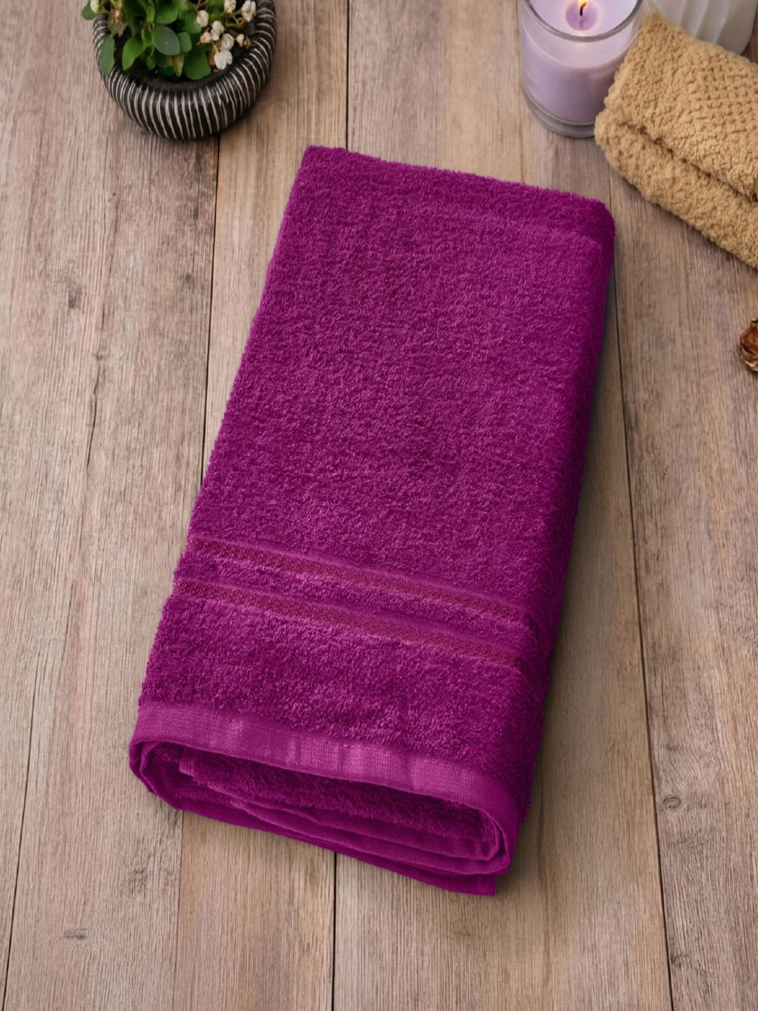 Welspun Magenta 1 Cotton 380 GSM Bath Towel