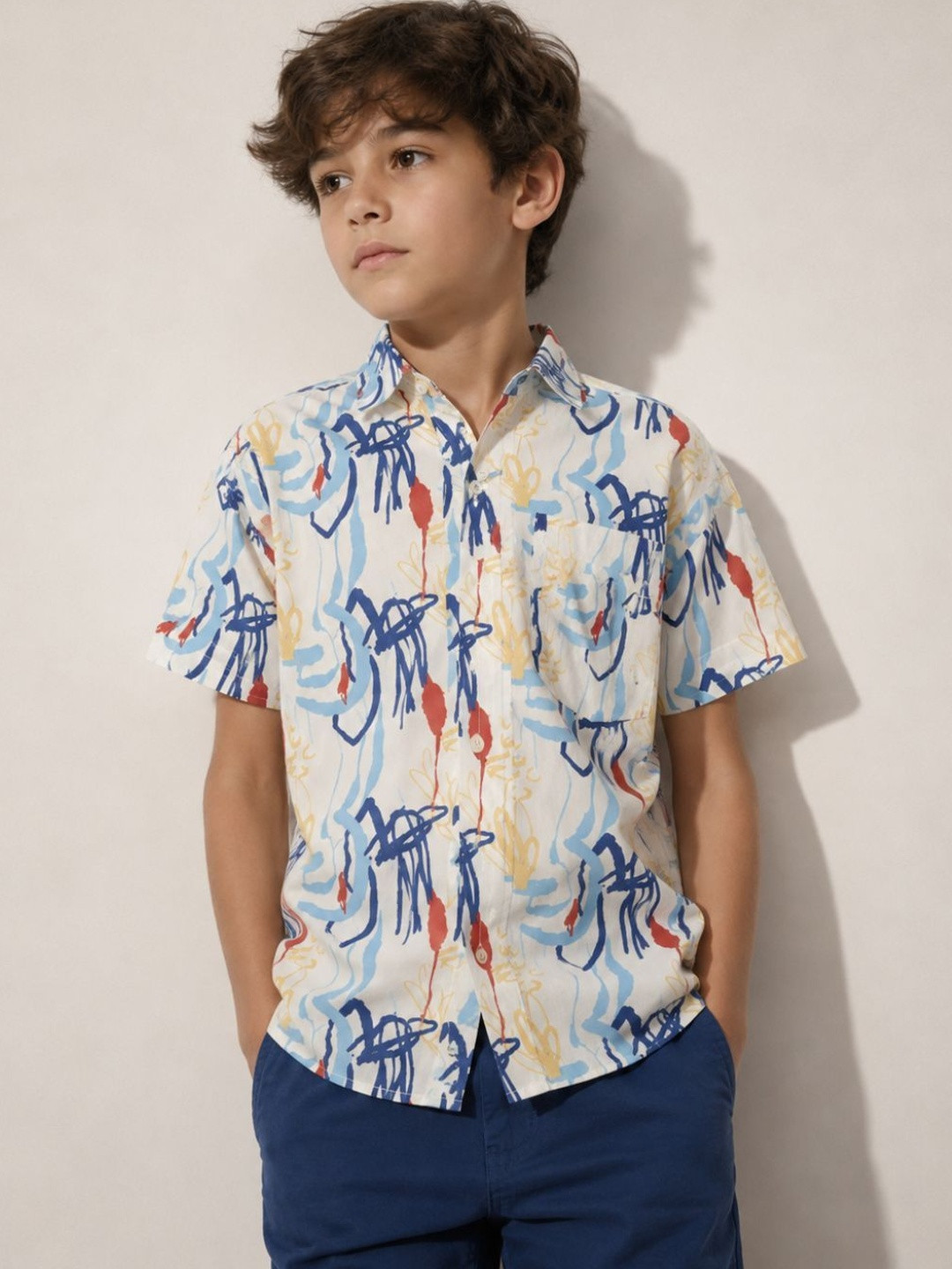 Gini and Jony Boys Printed Casual Shirt