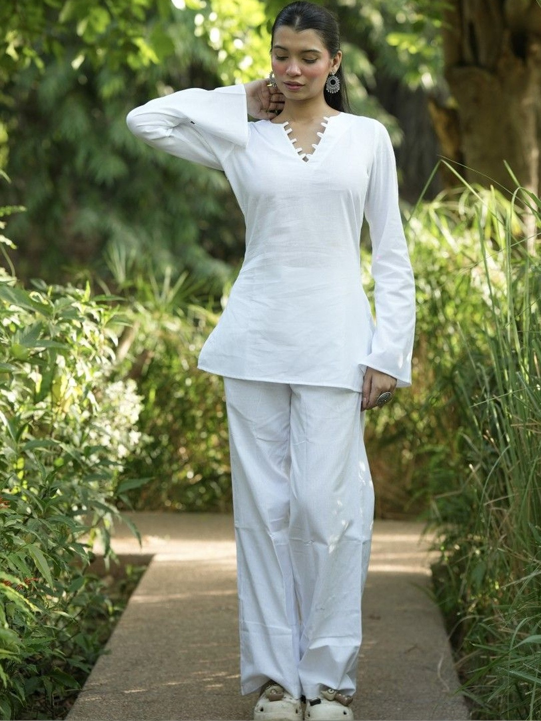 BENPANI V-Neck Pure Cotton Blend Kurti