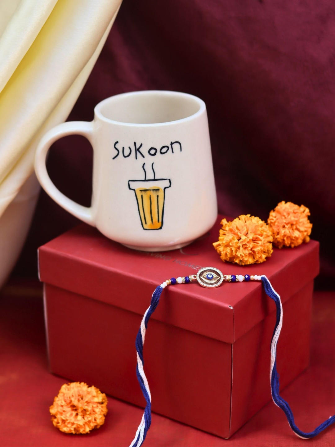 WEAVING HOMES Sukoon Mug rakhi Gift Box