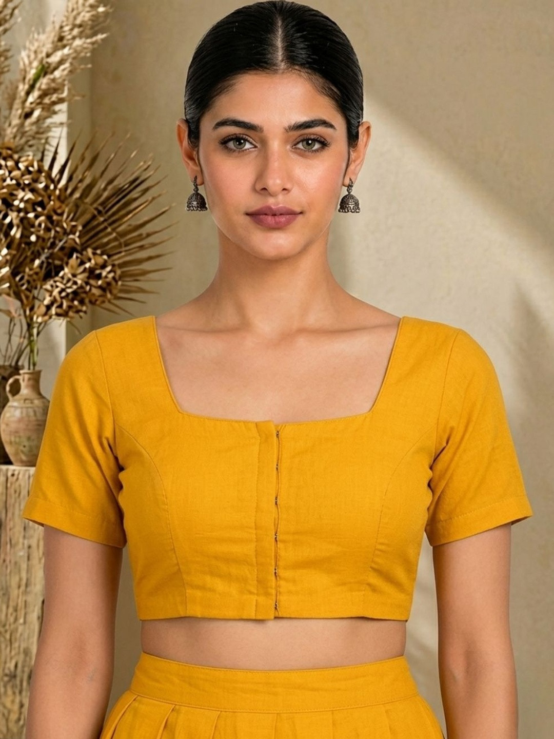 Thevasa Solid Saree Blouse