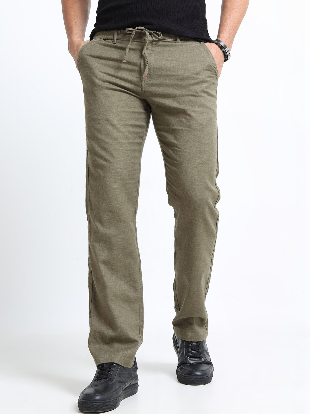 WHISQ Men Straight Fit Trousers
