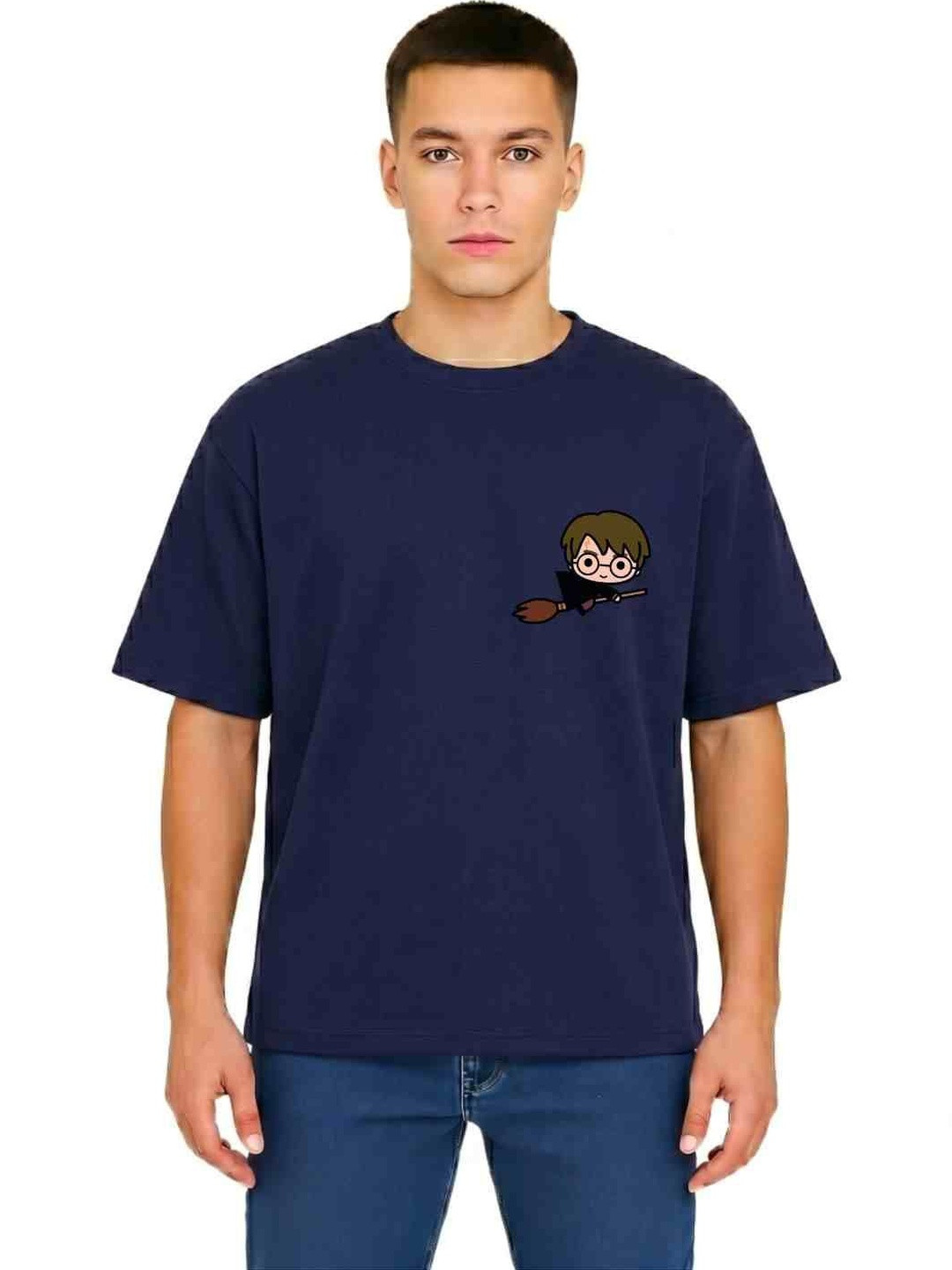 Navy Blue Harry Potter Graphic T-shirt