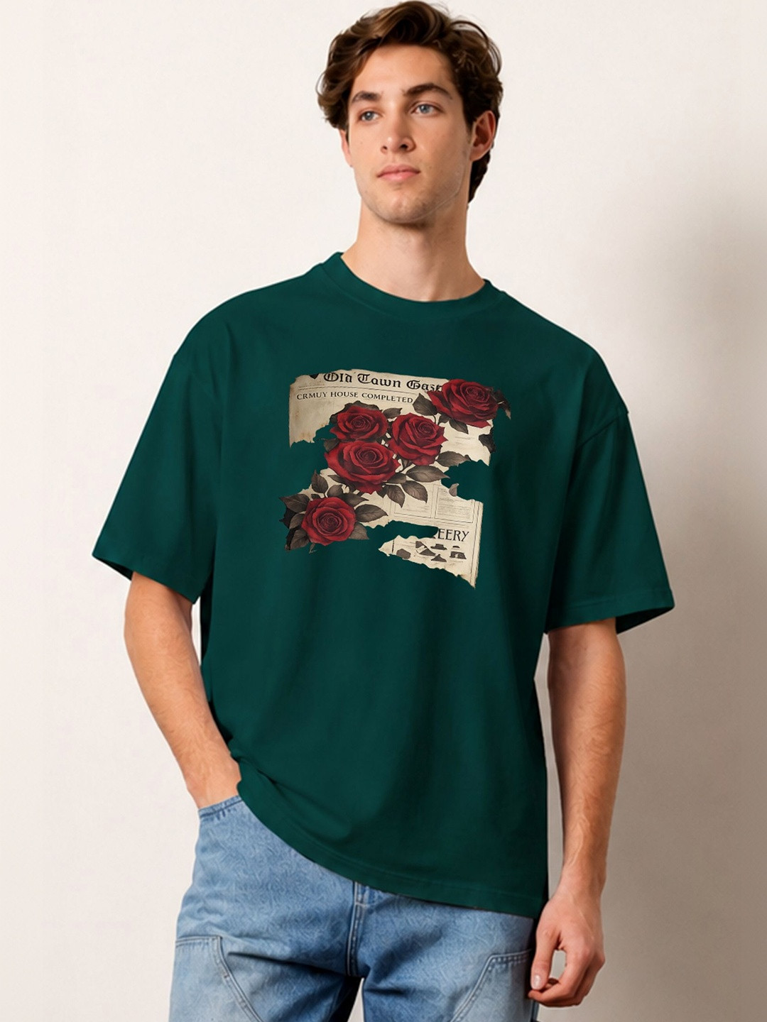 TOGS & TERRE Men Floral Printed Organic Cotton Blend T-shirt