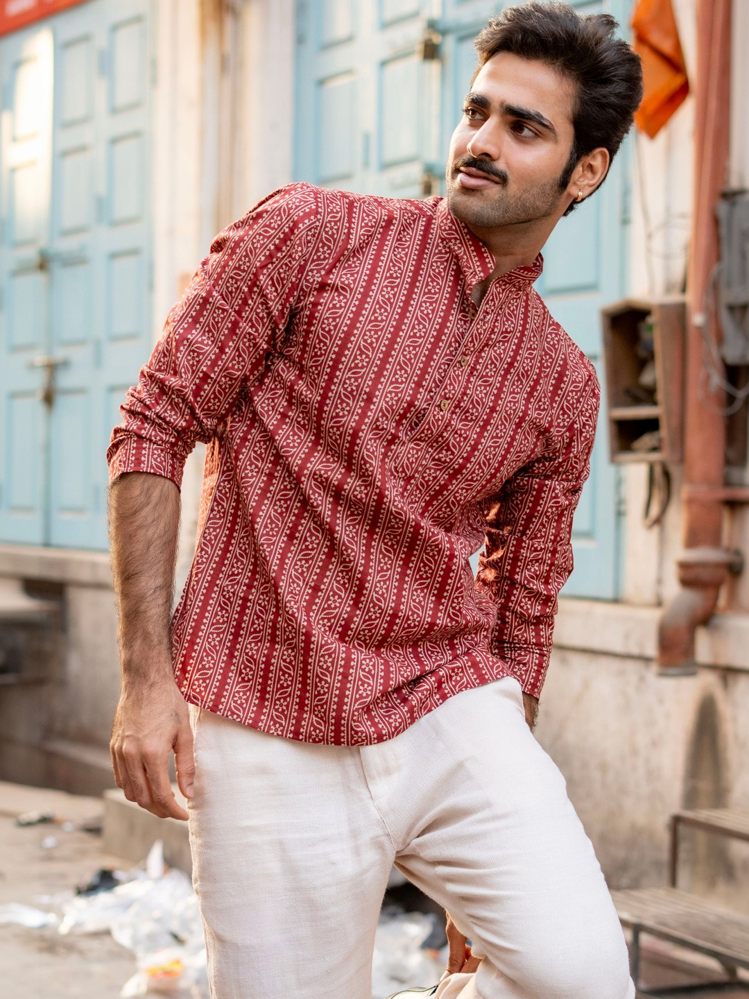 Shasak Men Ethnic Motifs Printed Kurta