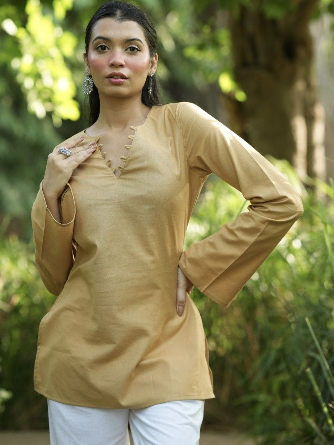 BENPANI V-Neck Pure Cotton Blend Kurti