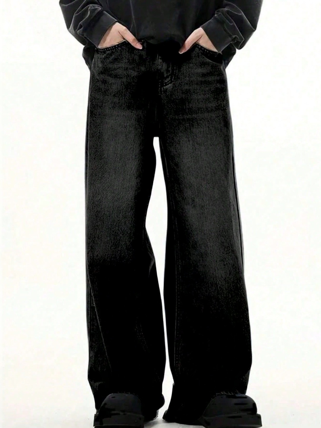 YAMEETFIT Men Jean Straight Fit Mid-Rise Jeans