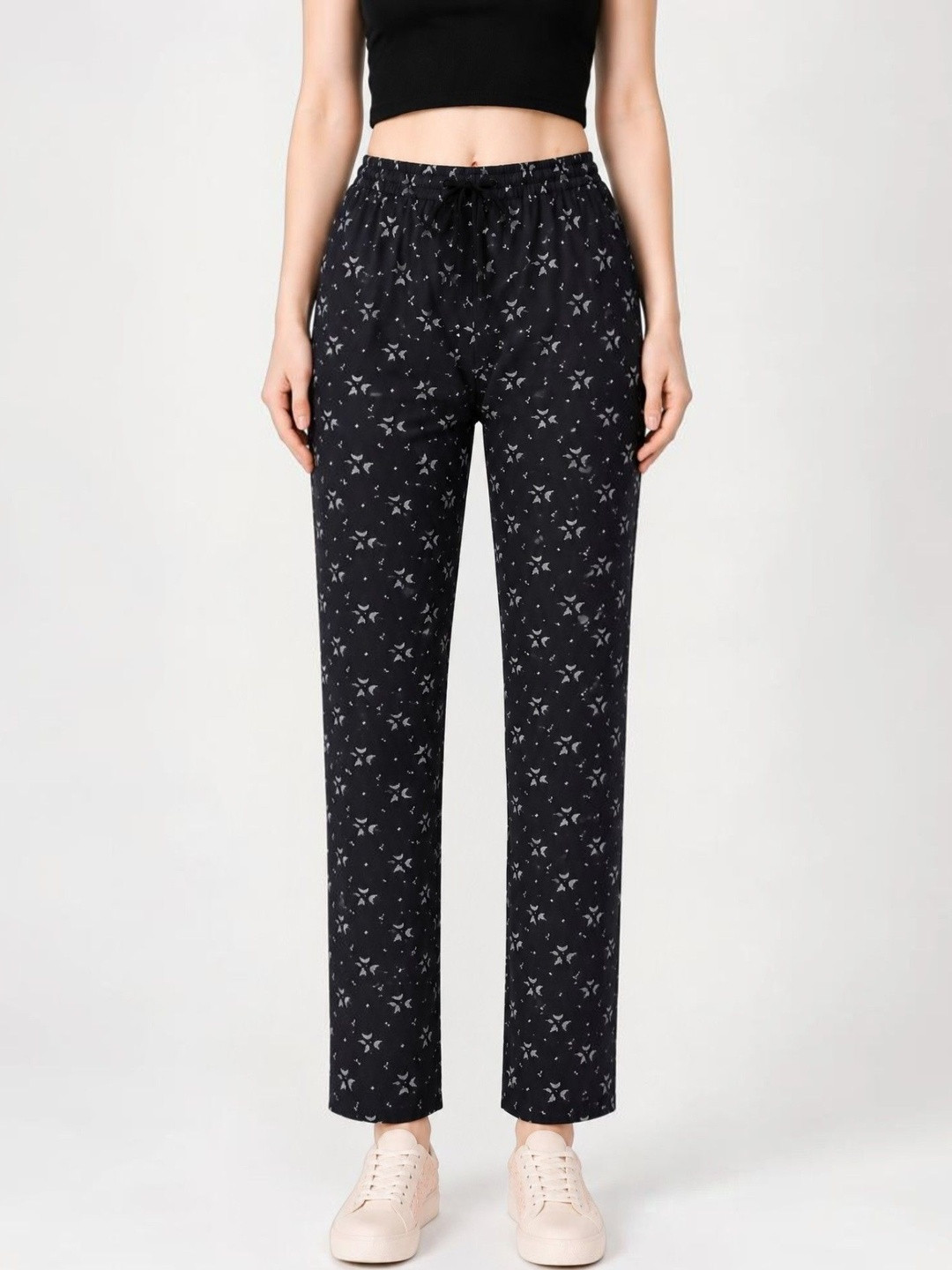 pell-mell Women Relaxed Fit Geometric Track Pants