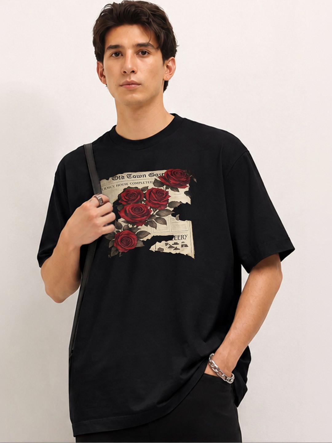 TOGS & TERRE Men Floral Printed Organic Cotton Blend T-shirt