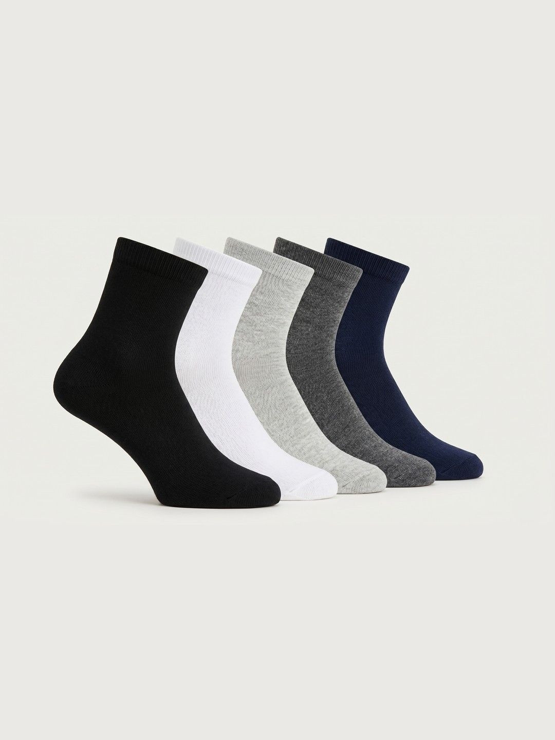 glitchez Men Pack of 5 Cotton Blend Ankle Length Socks