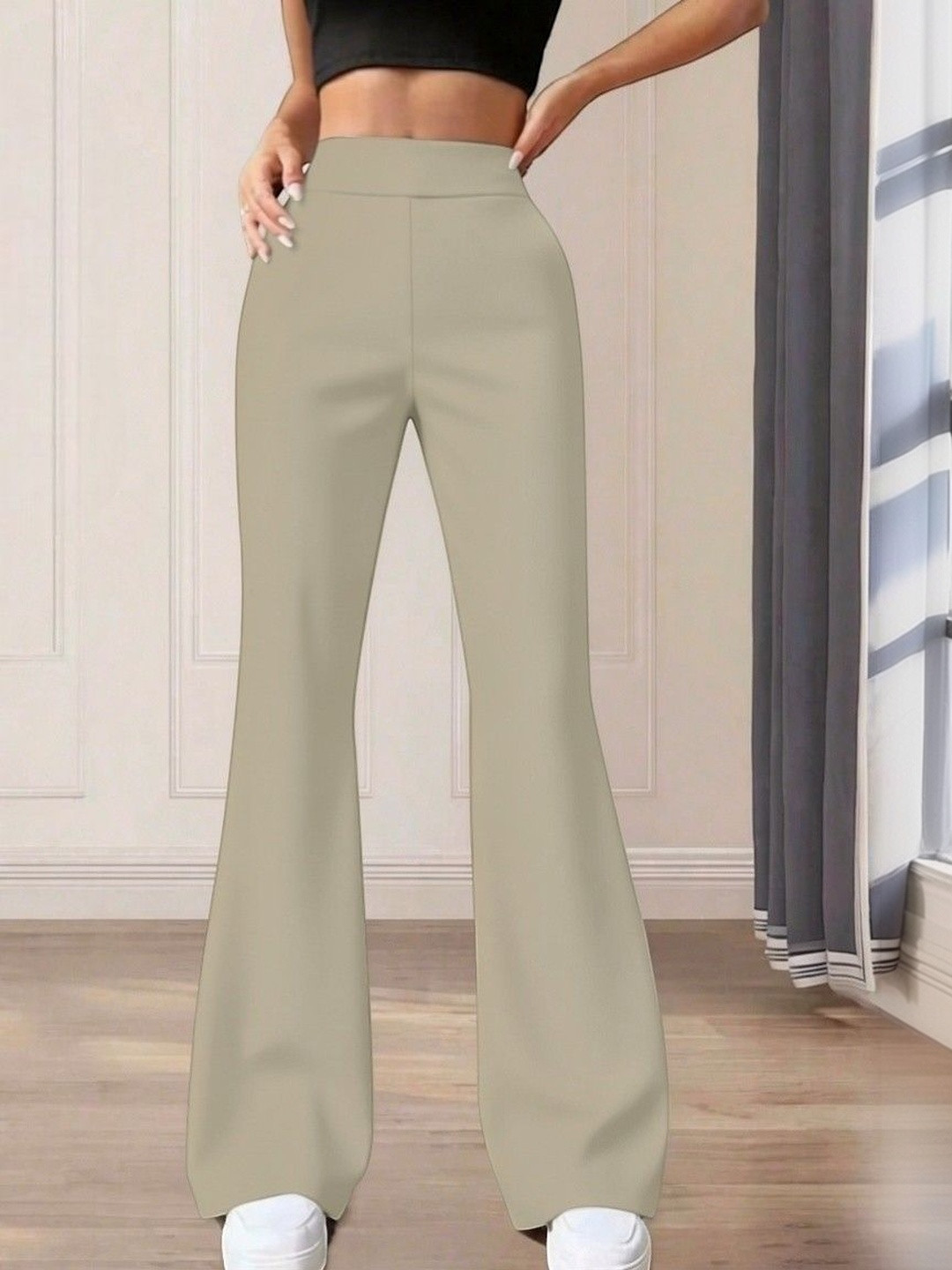 Loomzy Women High Waist Ankle-Length Flared Tights