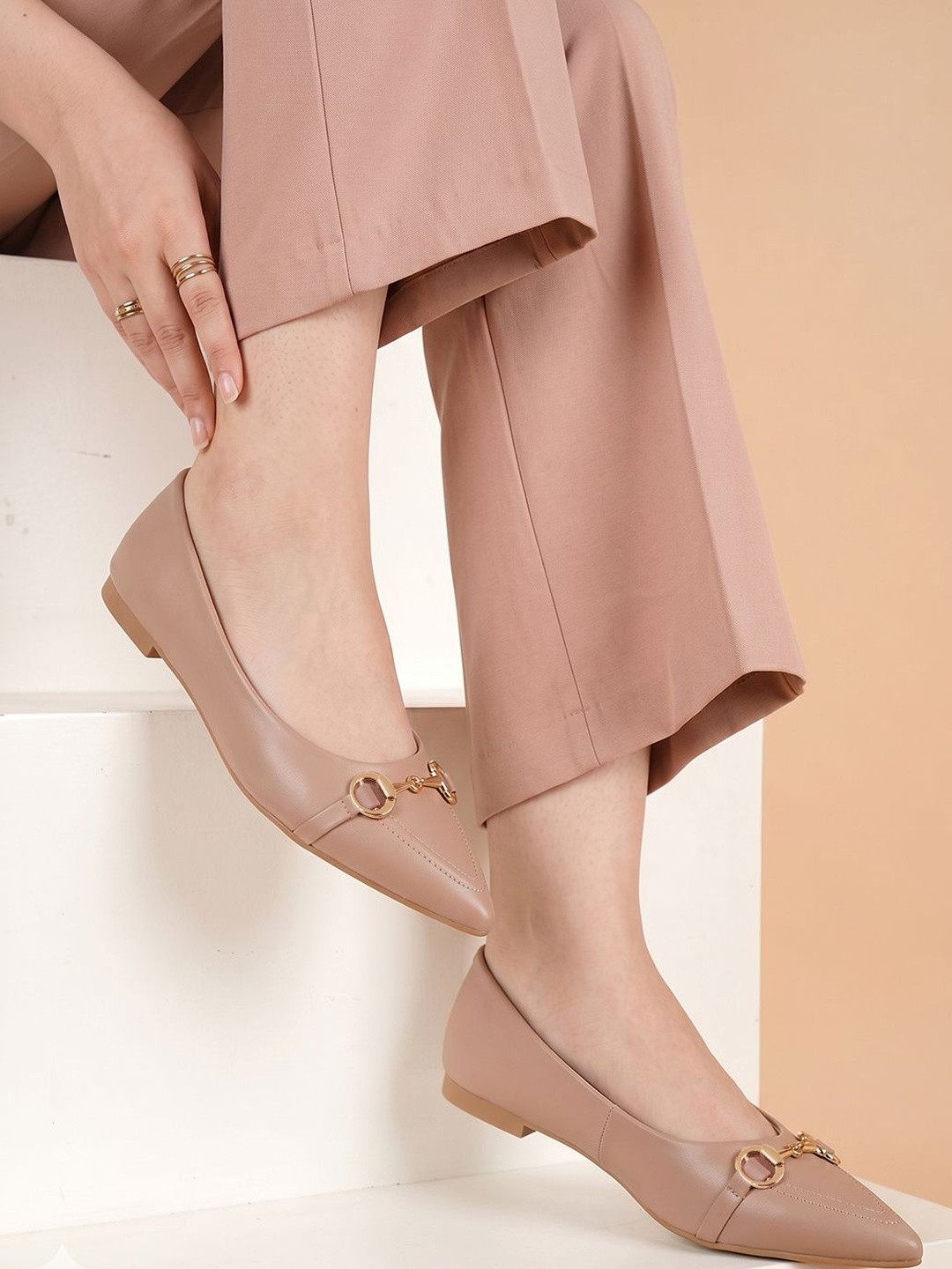 SHETOP Women Mules with Buckles Flats