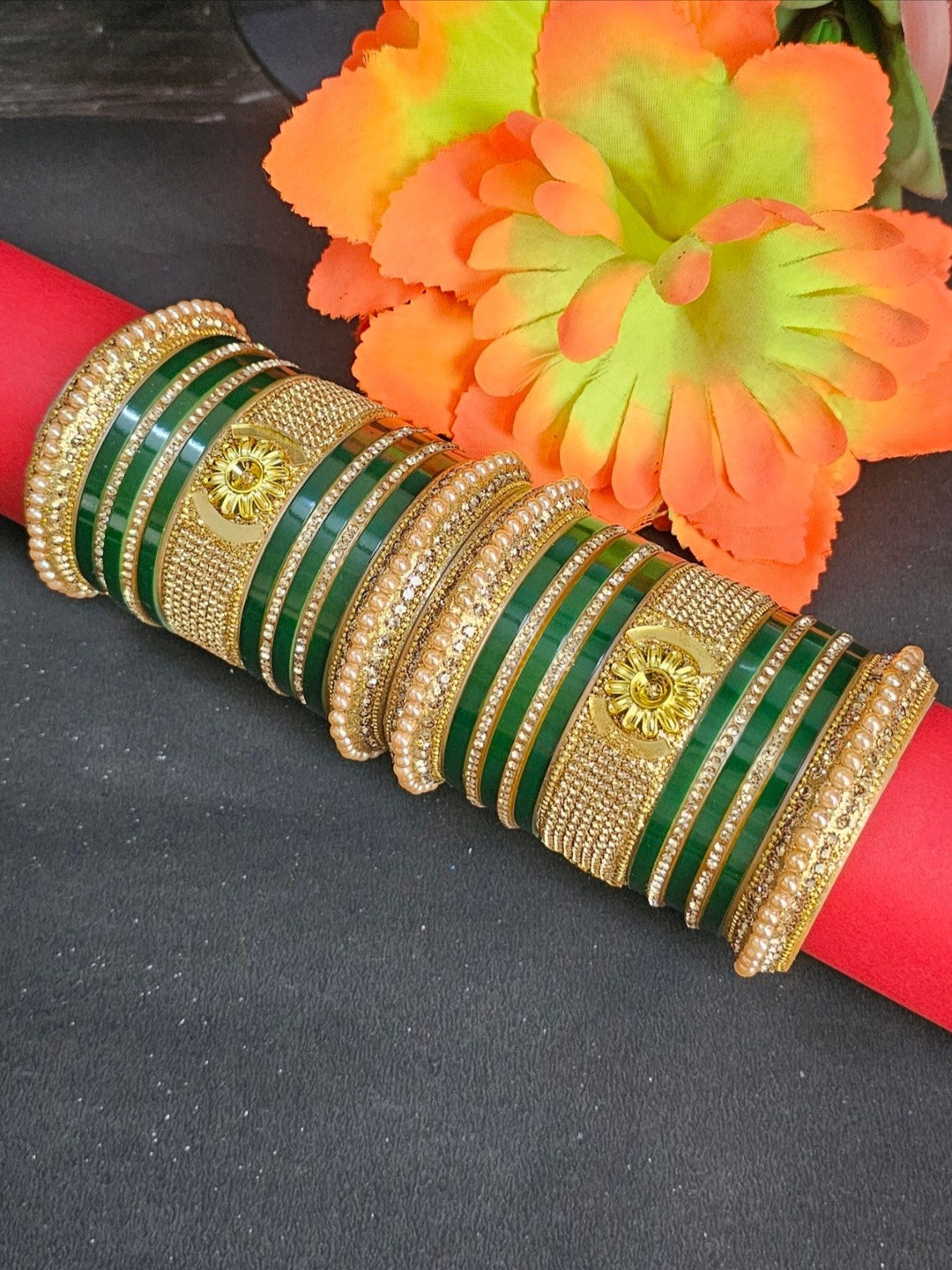 Mehpriye Alloy Gold-Plated Bangles