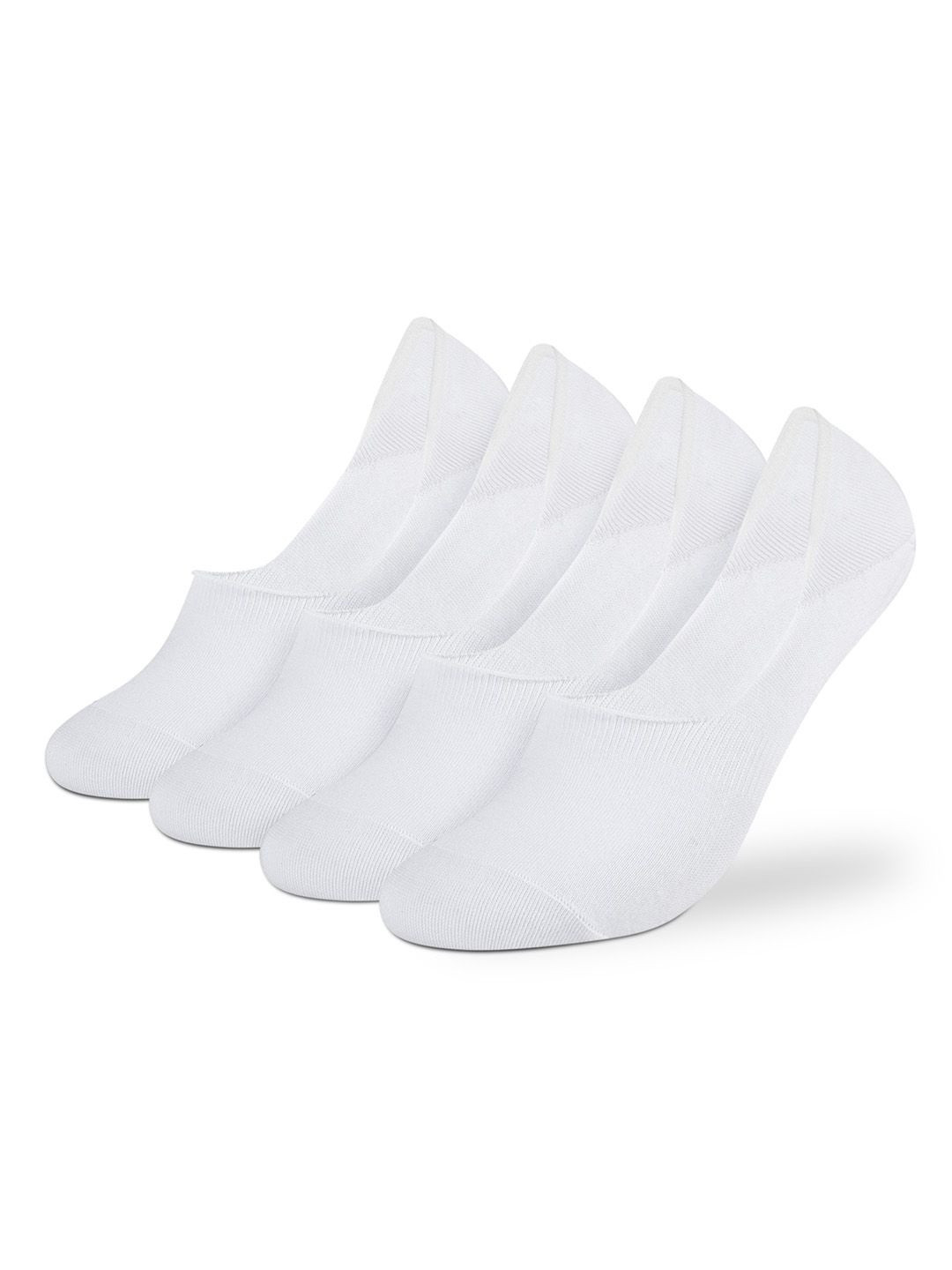 Supersox Man Pack of 4 Low Cut No Show Breathable Cotton Loafer White Socks