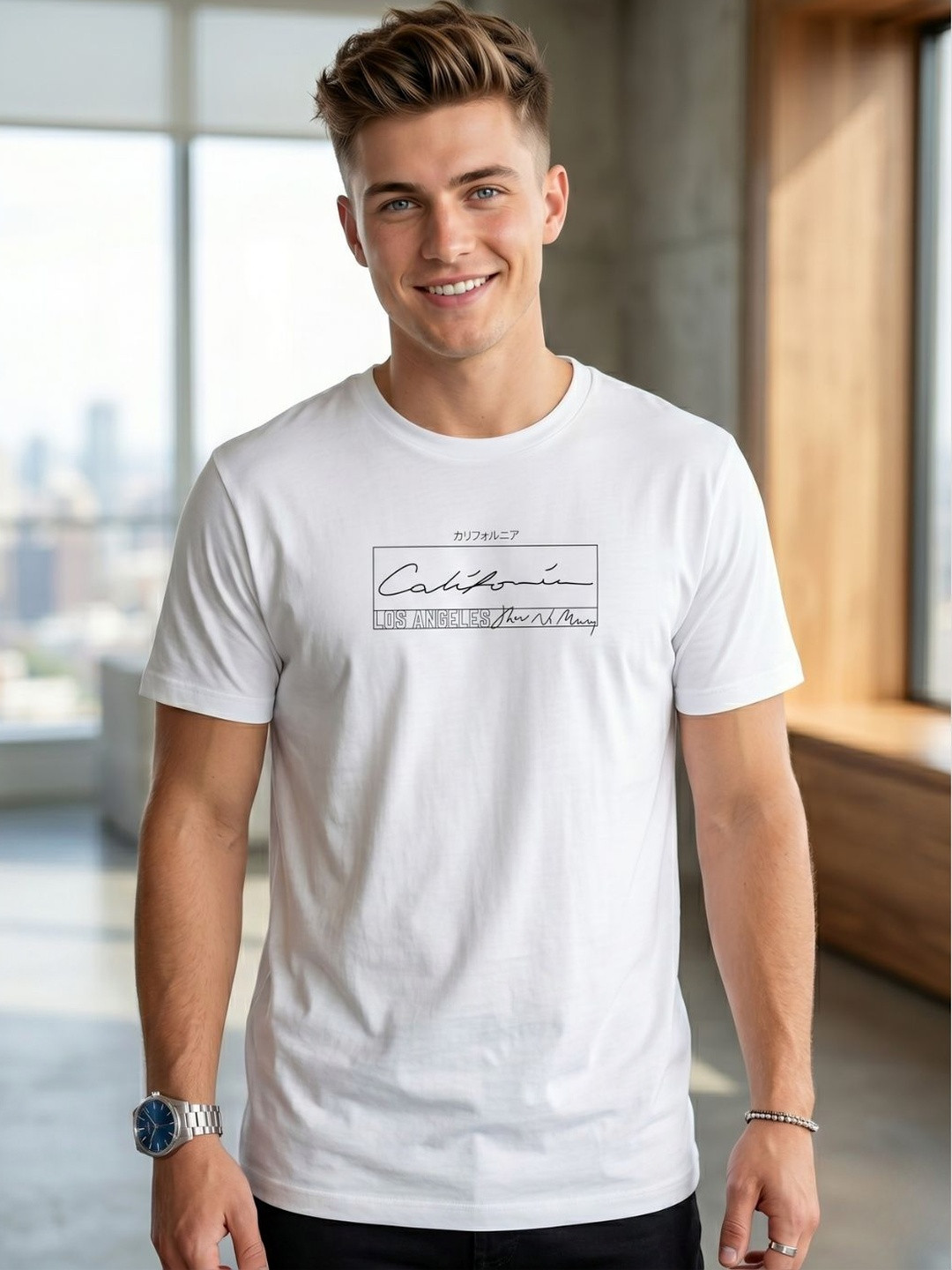 WEET Typography Printed Round Neck Pure Cotton T-Shirt