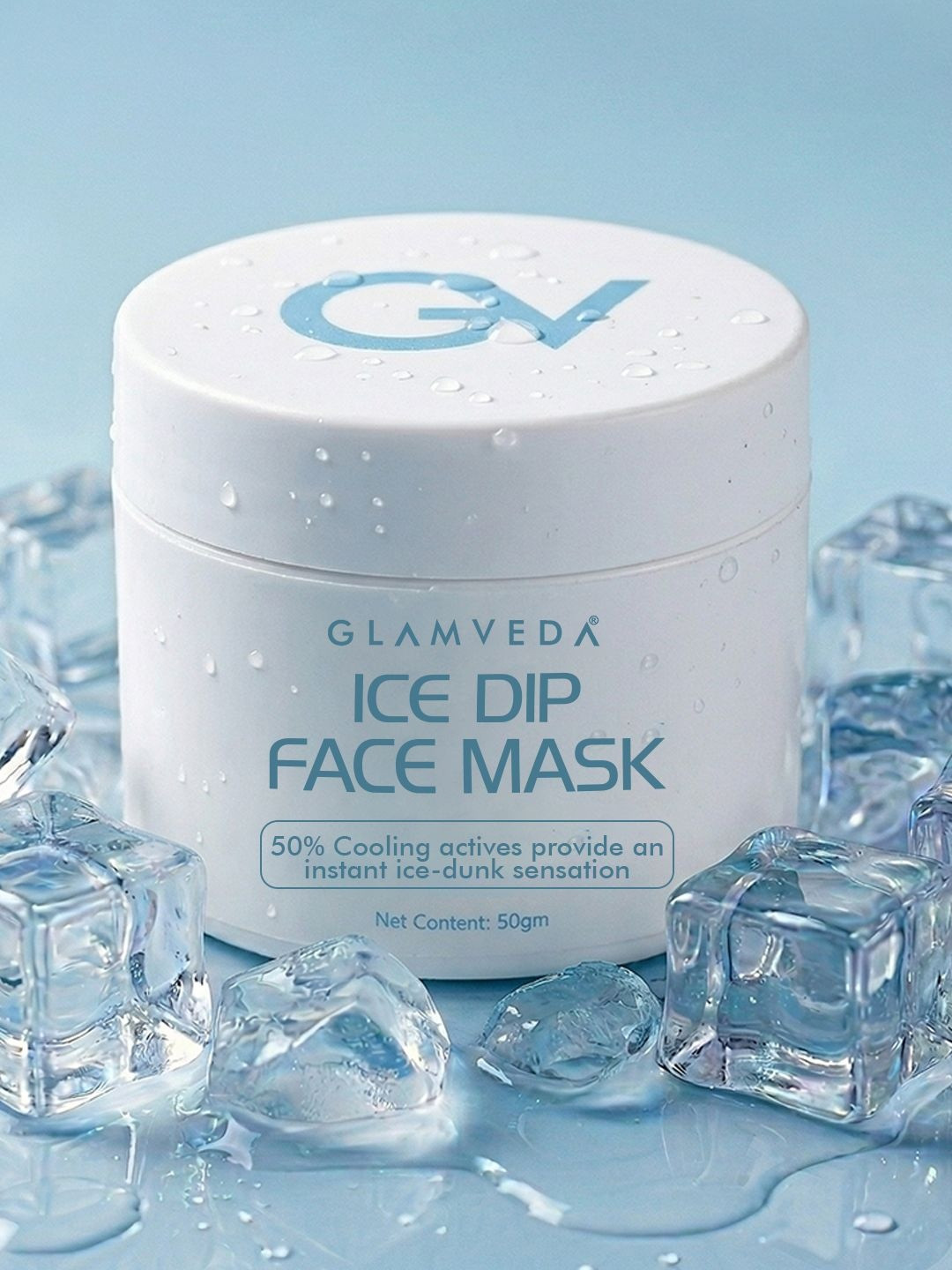 GLAMVEDA Ice Dip Cooling Face Mask for Instant Hydration & Pore Reduction-50gm