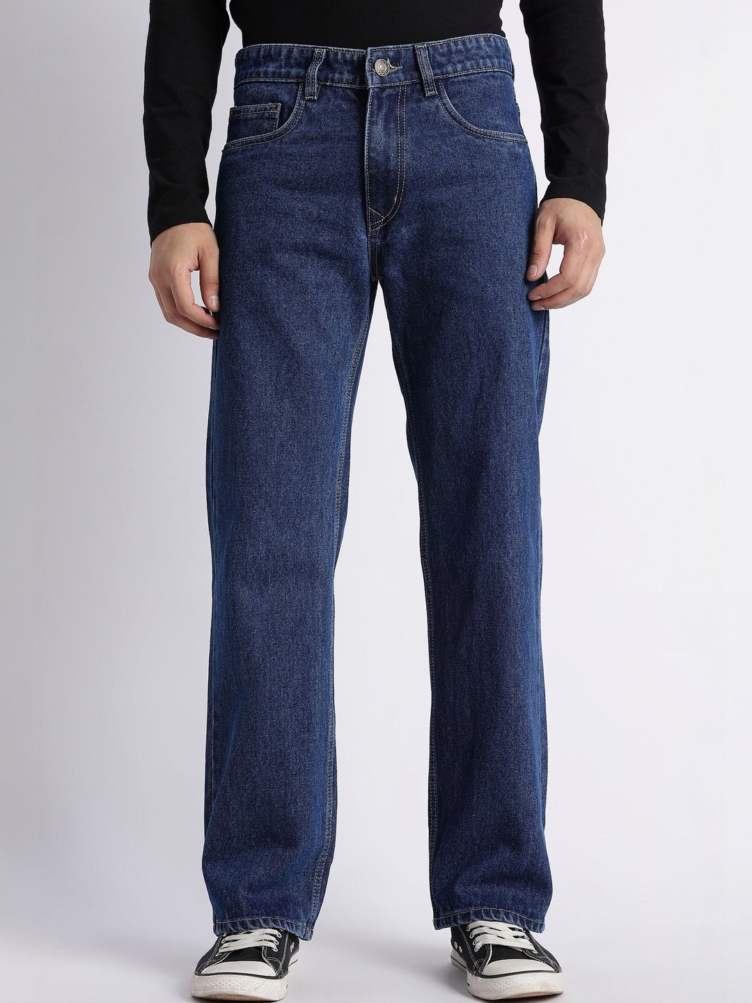 ONSYLE Men Straight Fit Mid-Rise Jeans