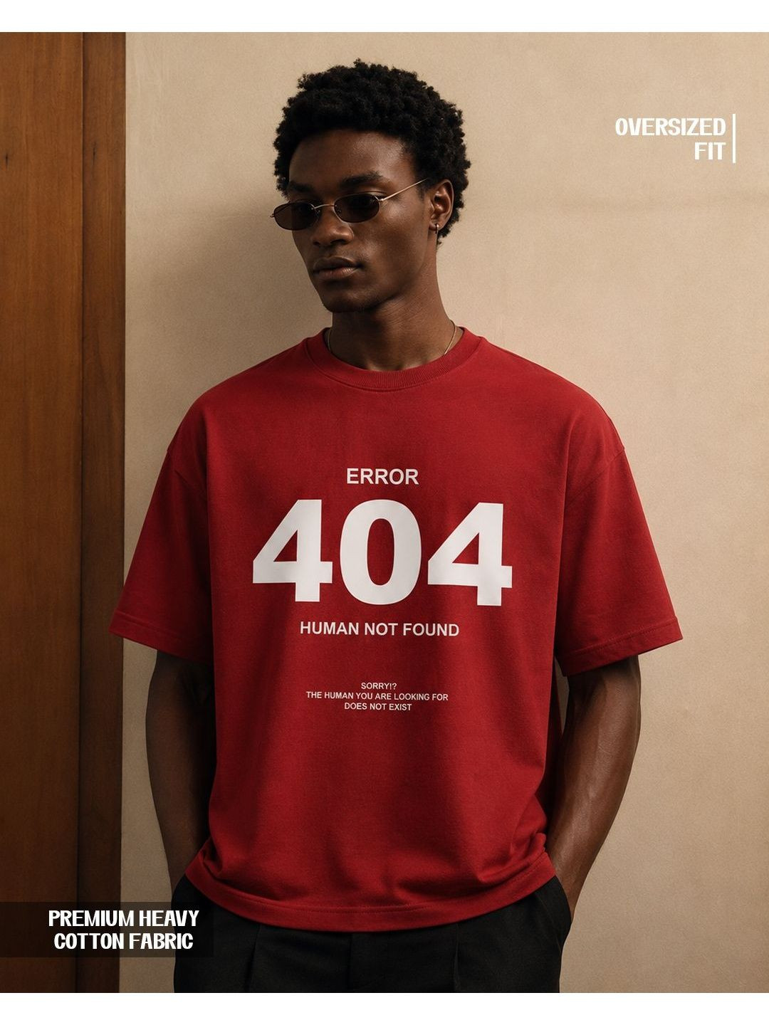 SELEKT Men Typography Printed Oversized T-shirt