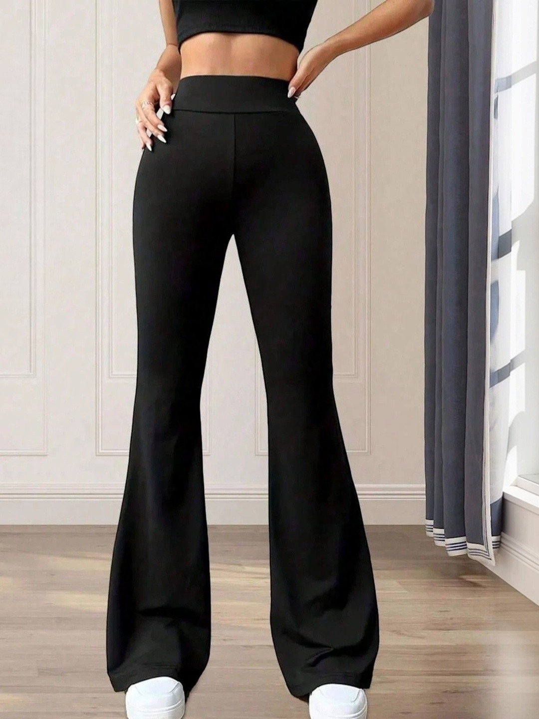 Loomzy Women High Waist Ankle-Length Flared Tights