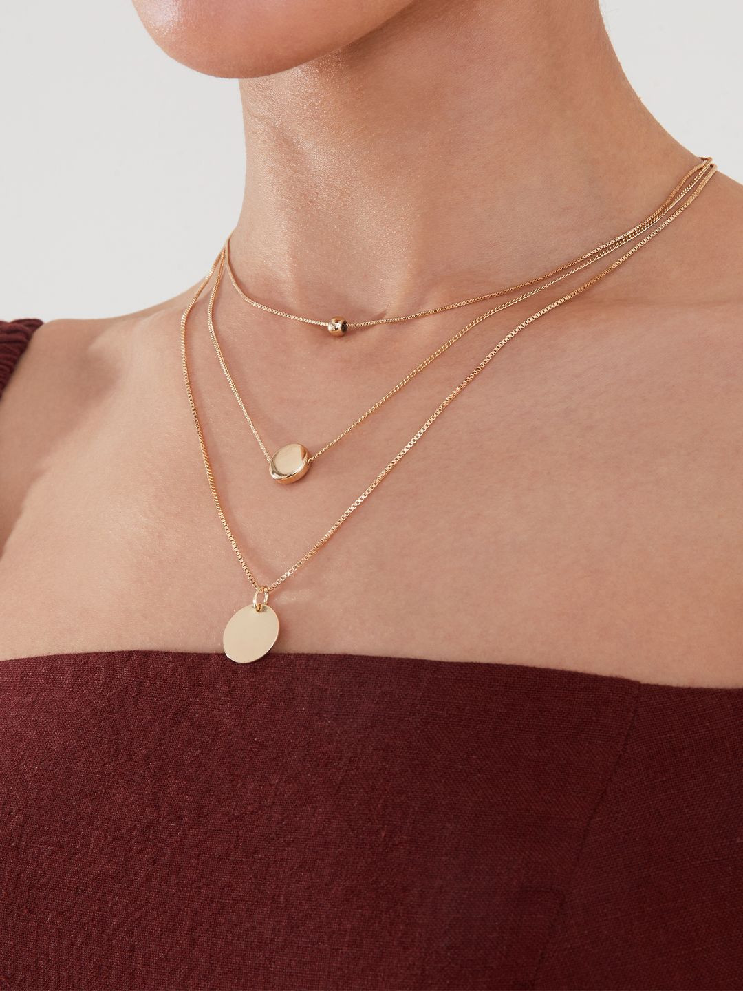 Accessorize Classic Discs Layered Necklace