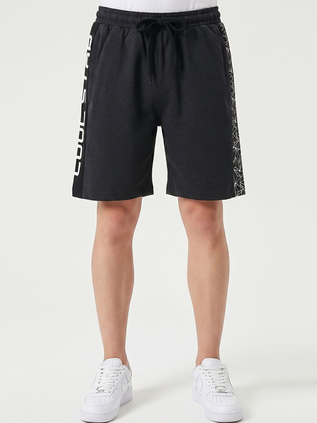 24 Street Men Typography Printed Shorts