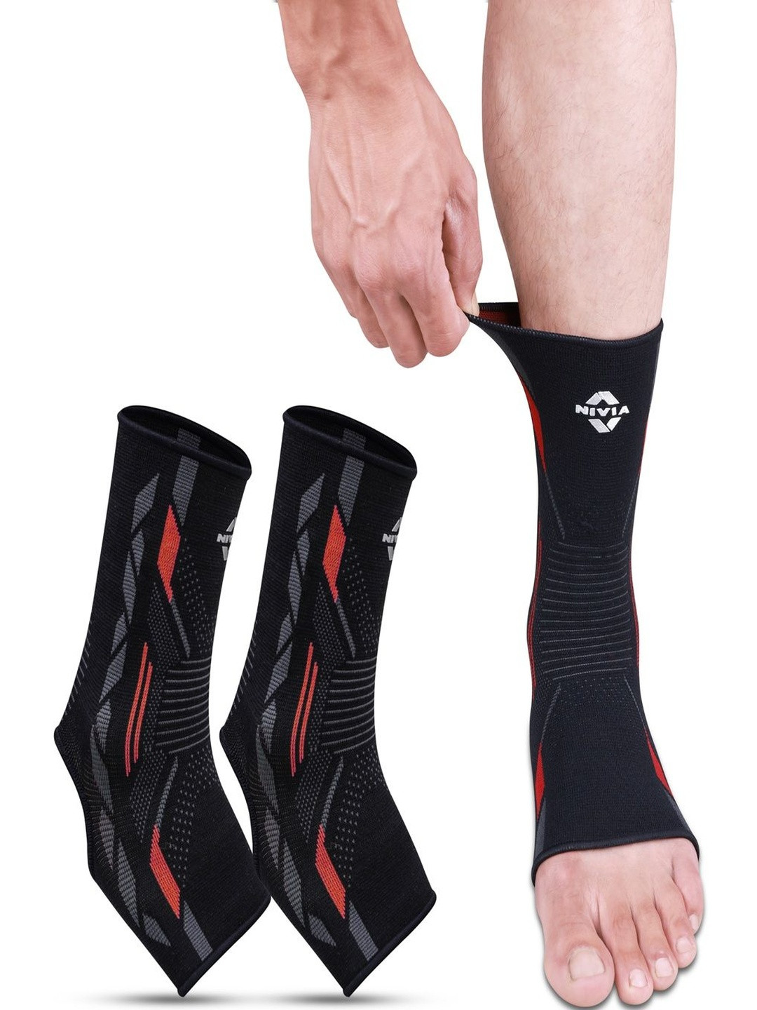 Nivia Knitted Ankle Support | Comfortable & Reliable Compression Sleeve