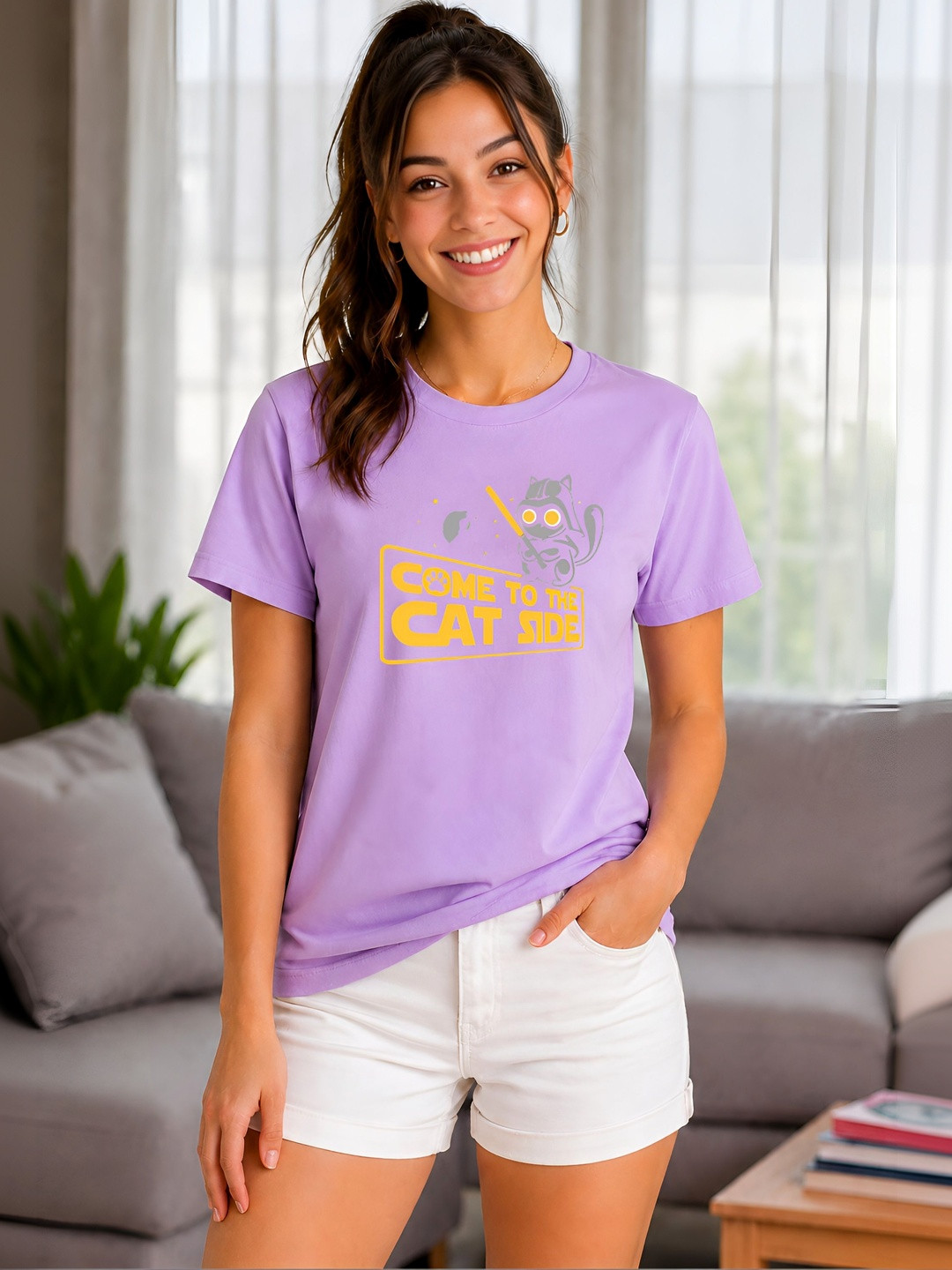 ELVIA Women Printed T-shirt
