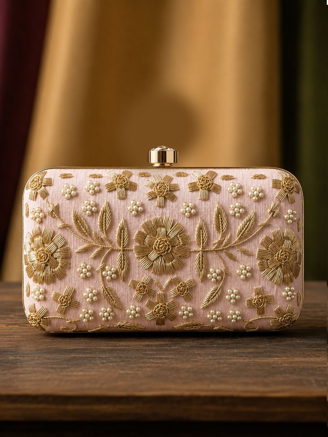 MaFs Embellished Box Clutch