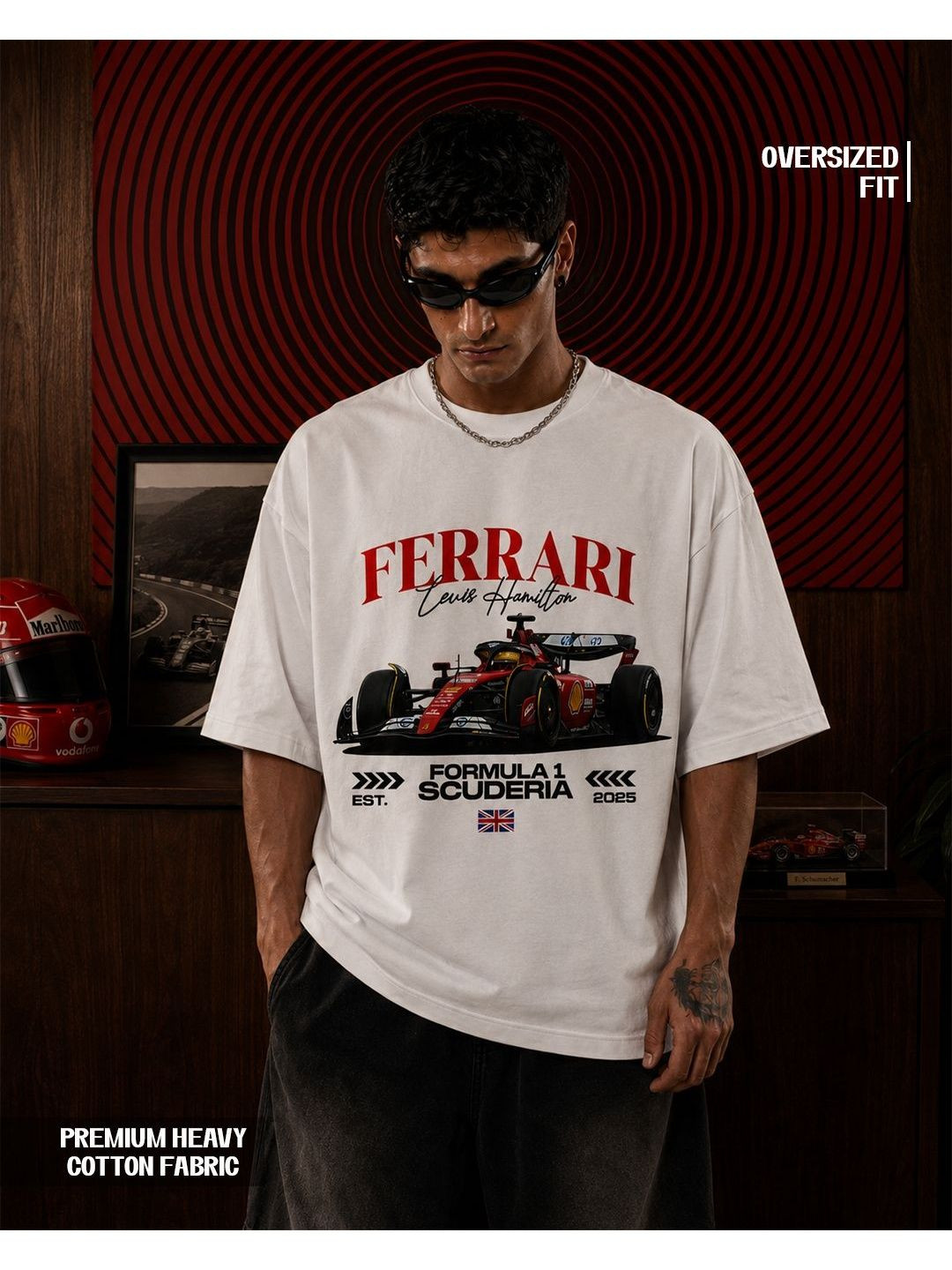 SELEKT Men Scuderia Ferrari Formula 1 Printed T-shirt