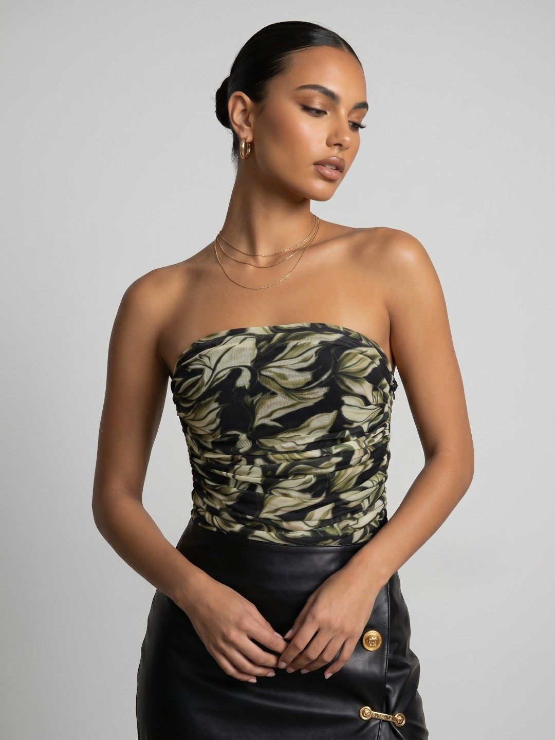 Phosphorus Print Off-Shoulder Tube Top