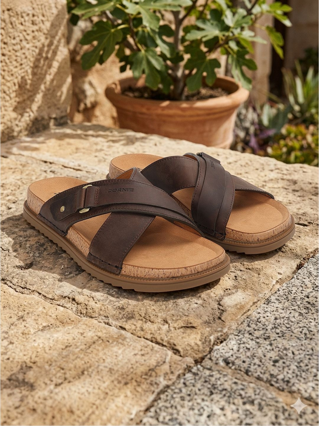 JORNIE Men Leather Sandals
