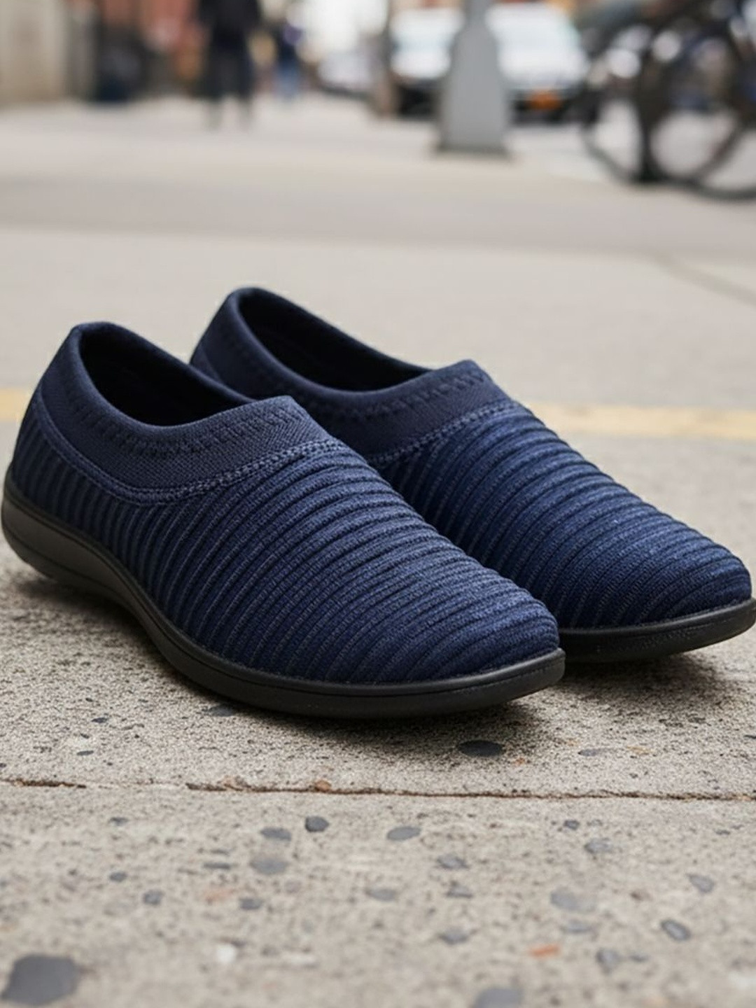 Khadims Women Woven Design Slip-On Sneakers