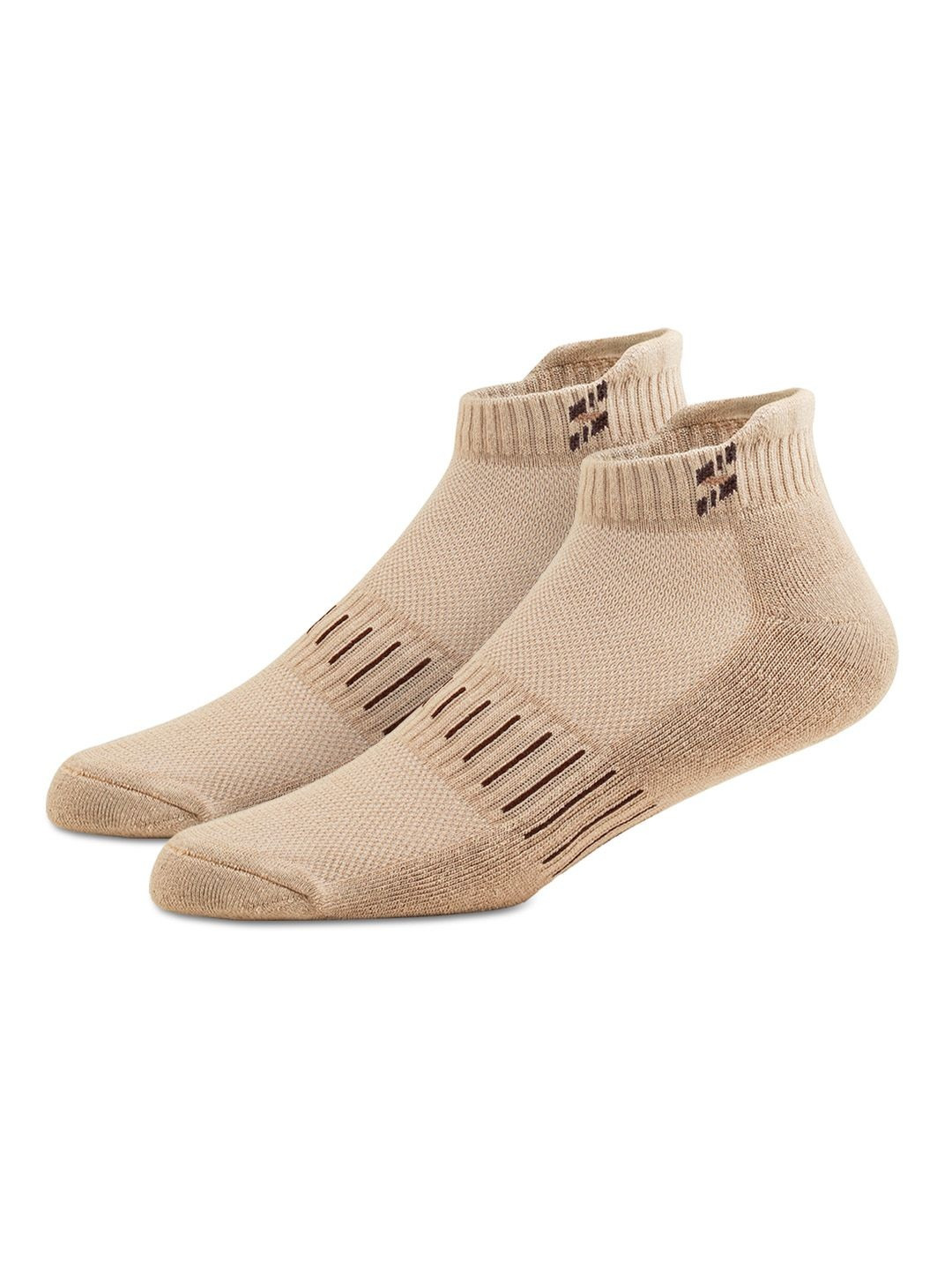Supersox Unisex Bamboo Ankle-Length Beige Socks