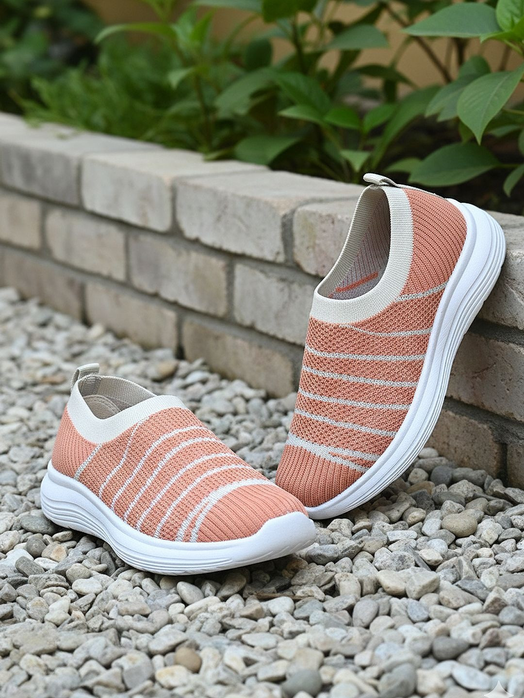 Khadims Women Woven Design Slip-On Sneakers