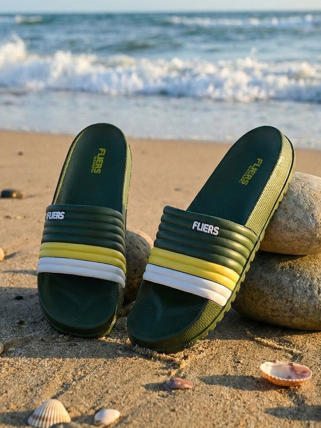 Khadims Men Washable Striped EVA Sliders